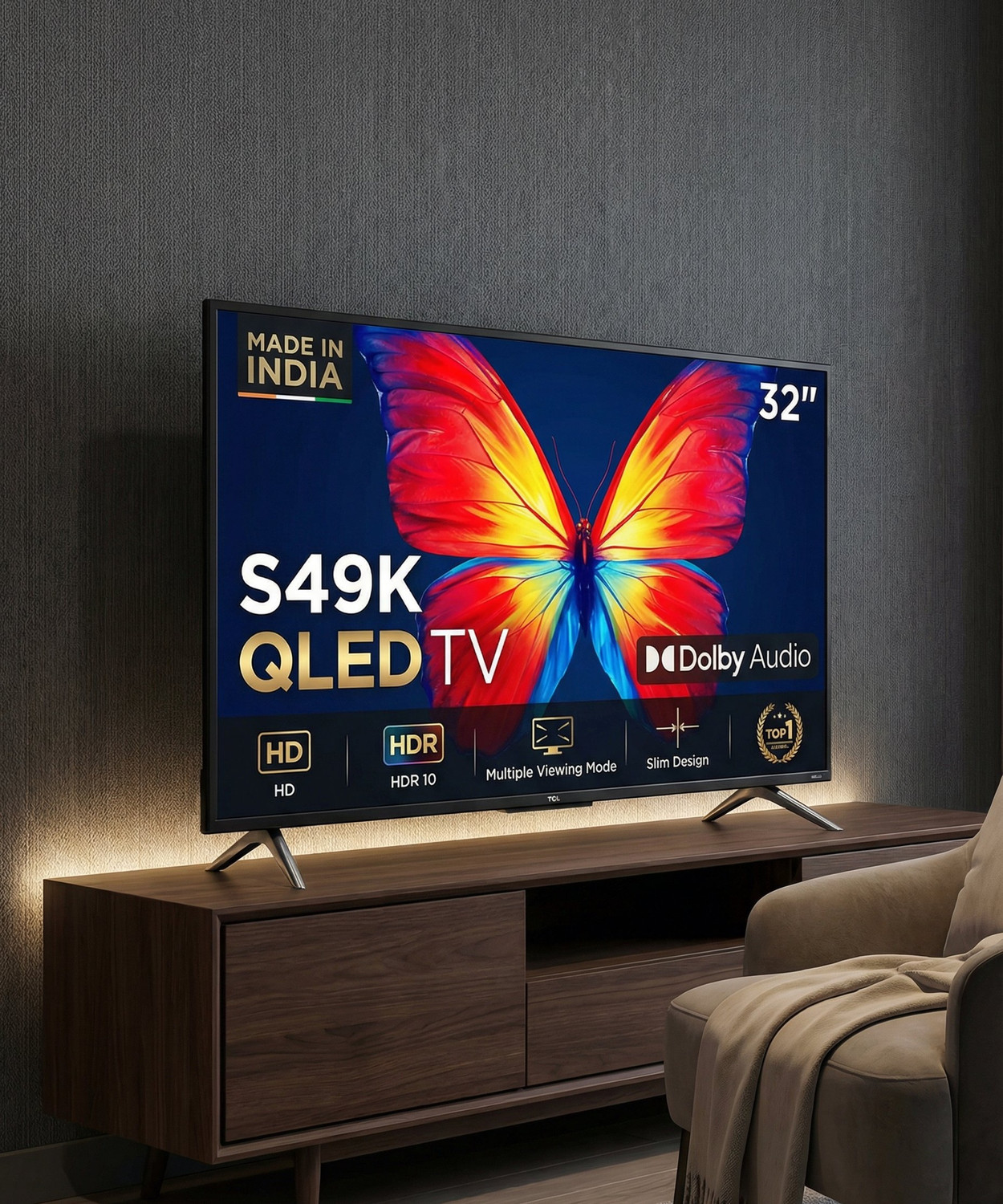 Image of TCL S49K 81 cm (32 inch) QLED Full HD Smart Android TV