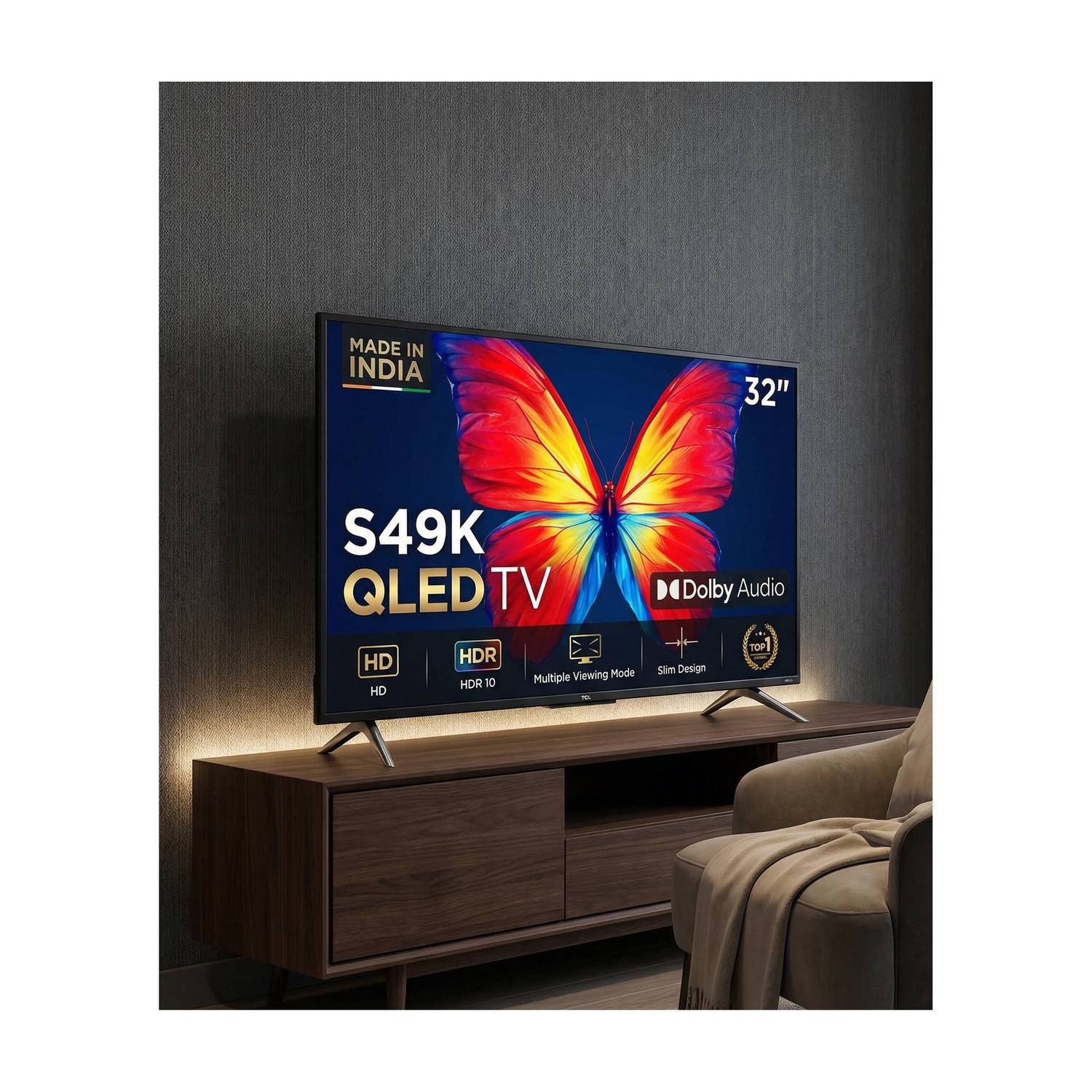 TCL S49K 81 cm (32 inch) QLED Full HD Smart Android TV Online at