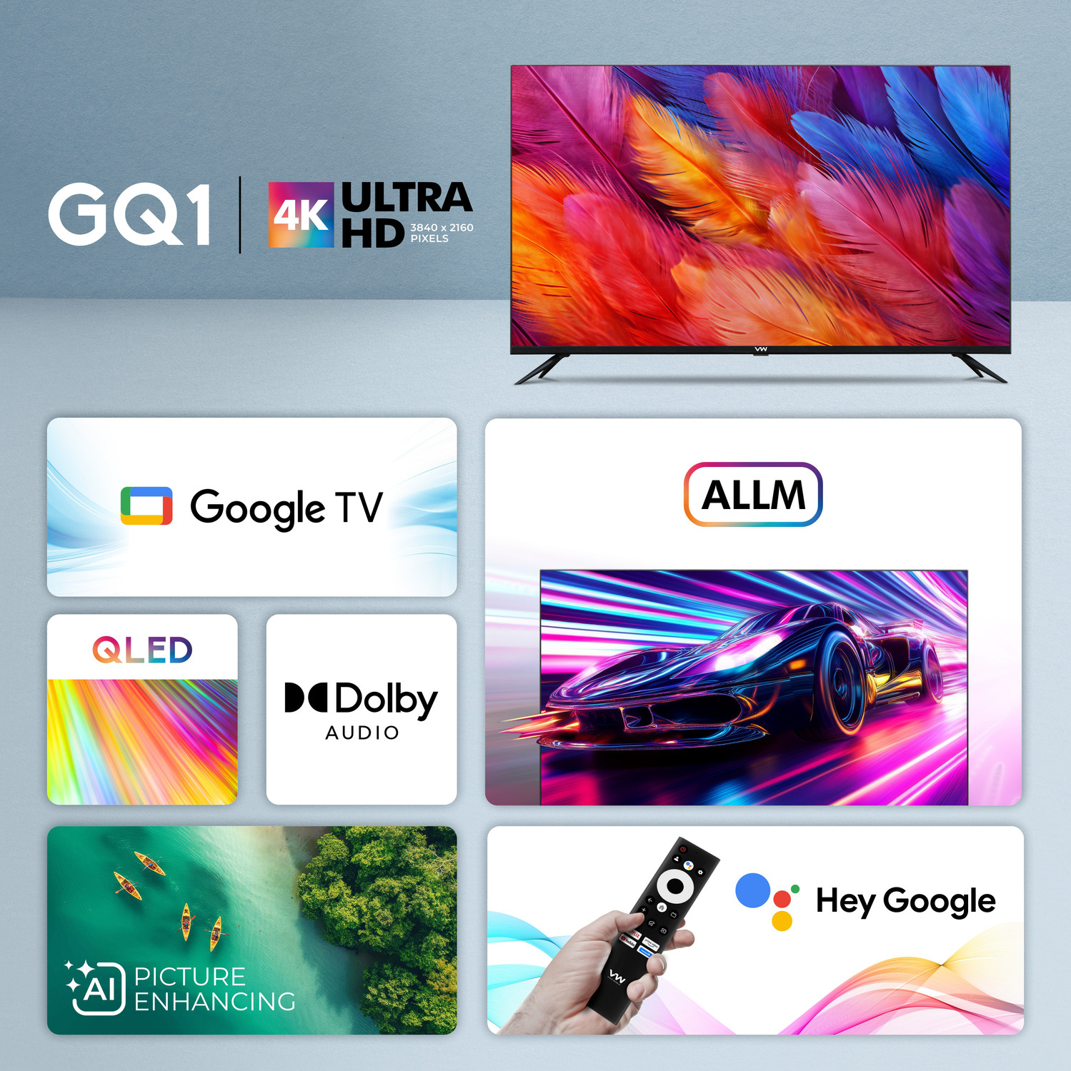 Image of VW Pro Series 189 cm (75 inch) QLED Ultra HD (4K) Smart Google TV 2025 Edition