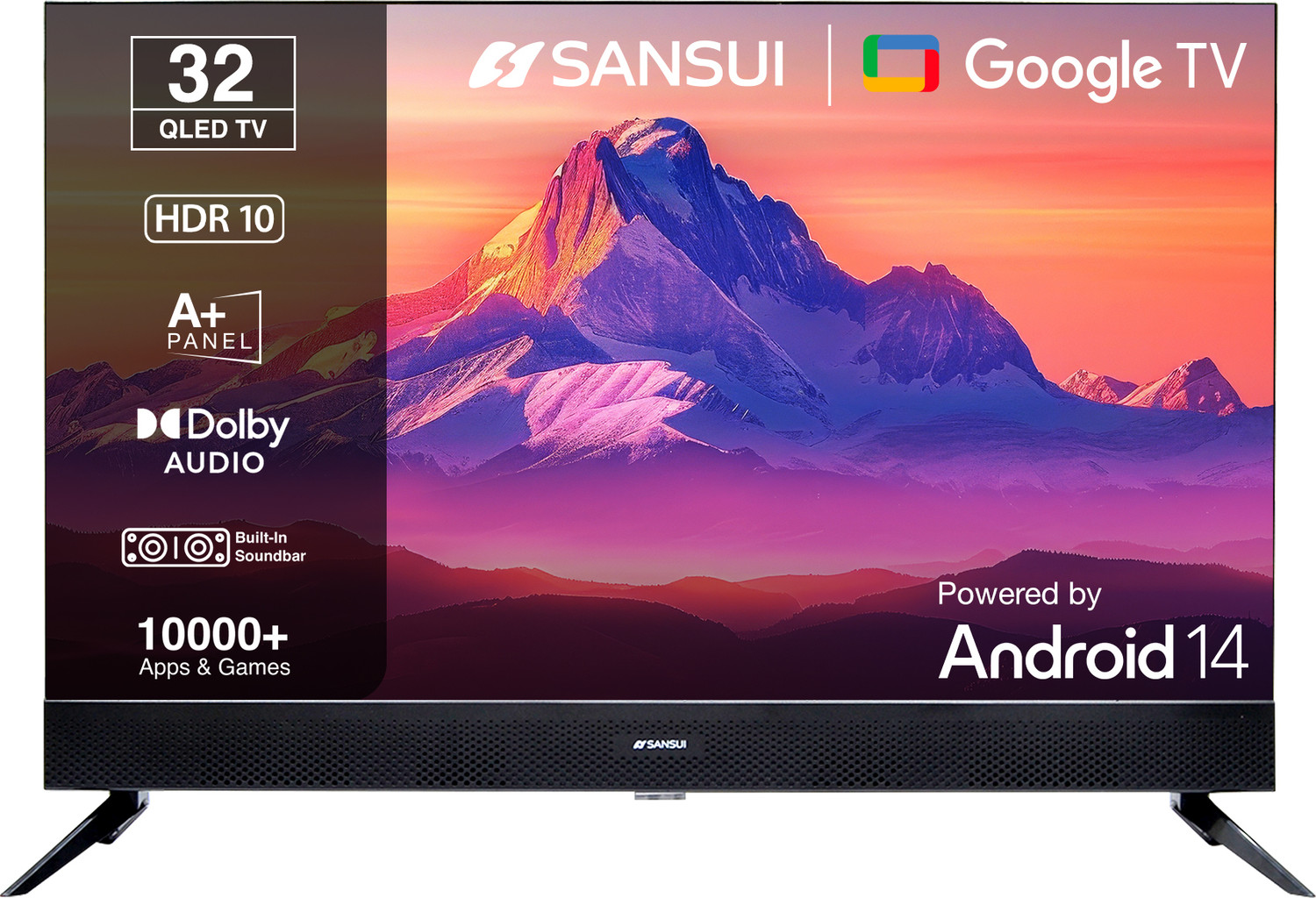 Image of Sansui 80 cm (32 inch) QLED HD Ready Smart Google TV with �HDR10| Dolby Audio| Built-in Soundbar| Filmmaker Mode| 60Hz Refresh