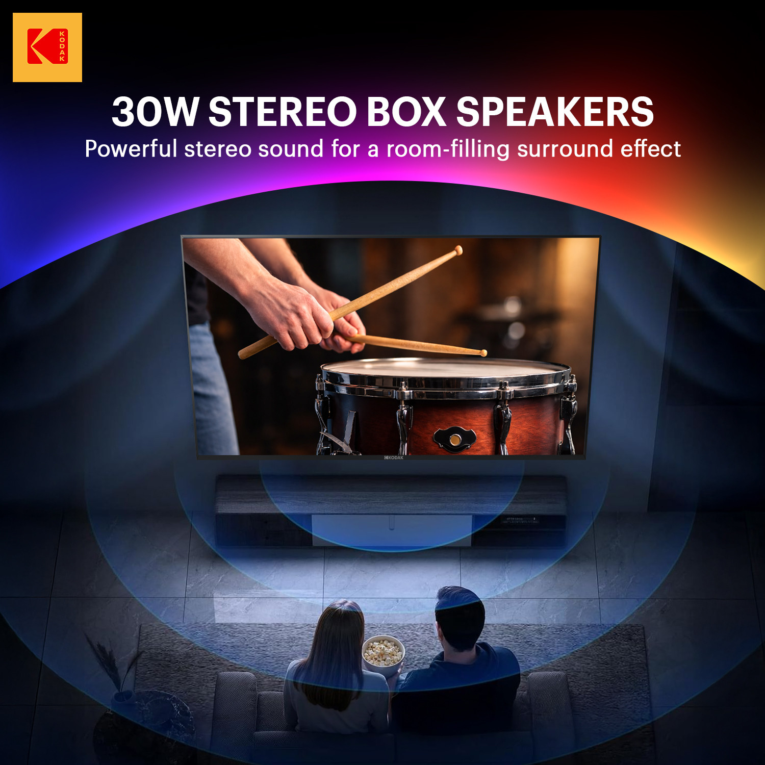 Image of KODAK 108 cm (43 inch) Full HD LED Smart Android TV with Android 11 and Dolby Digital Plus