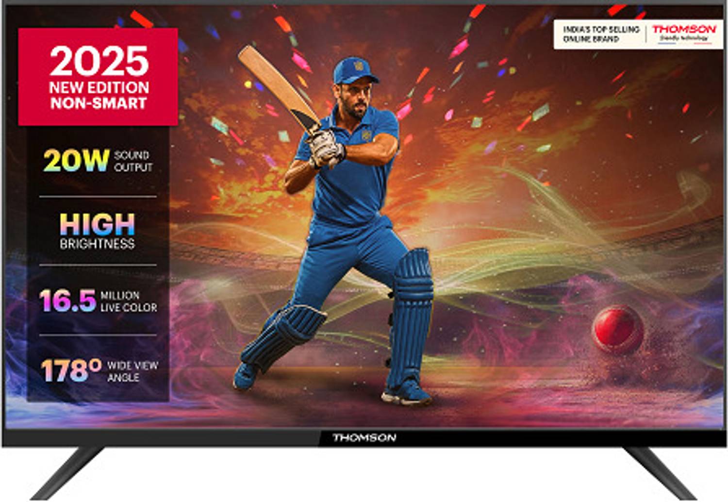 Thomson 60 cm (24 inch) HD Ready LED TV with 20W Sound Output | 2 Speakers | Wide View Angle| Vivid Color | Bezel Design | Sports Mode