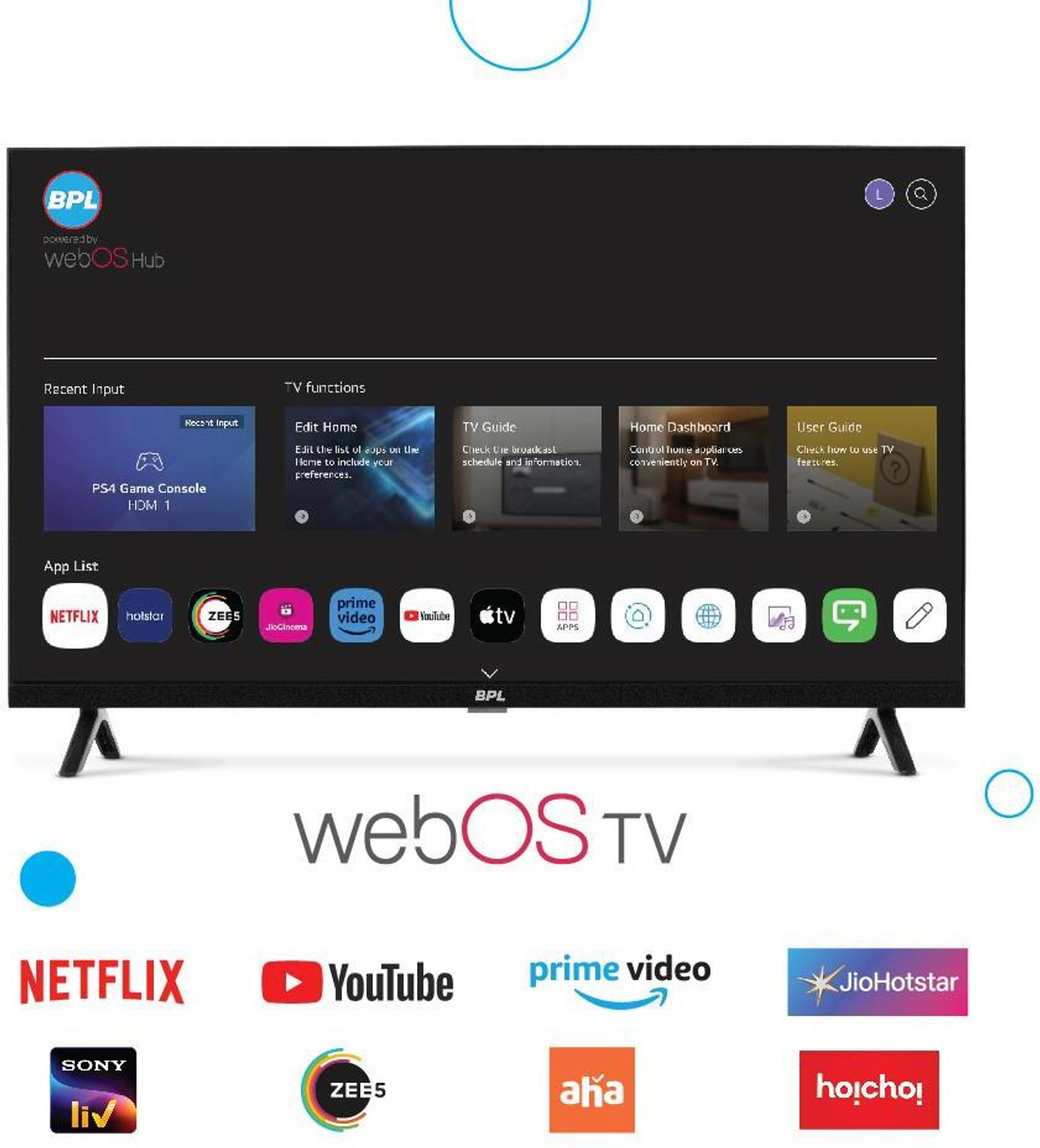 Image of BPL 80 cm (32 inch) QLED Ultra HD (4K) Smart WebOS TV
