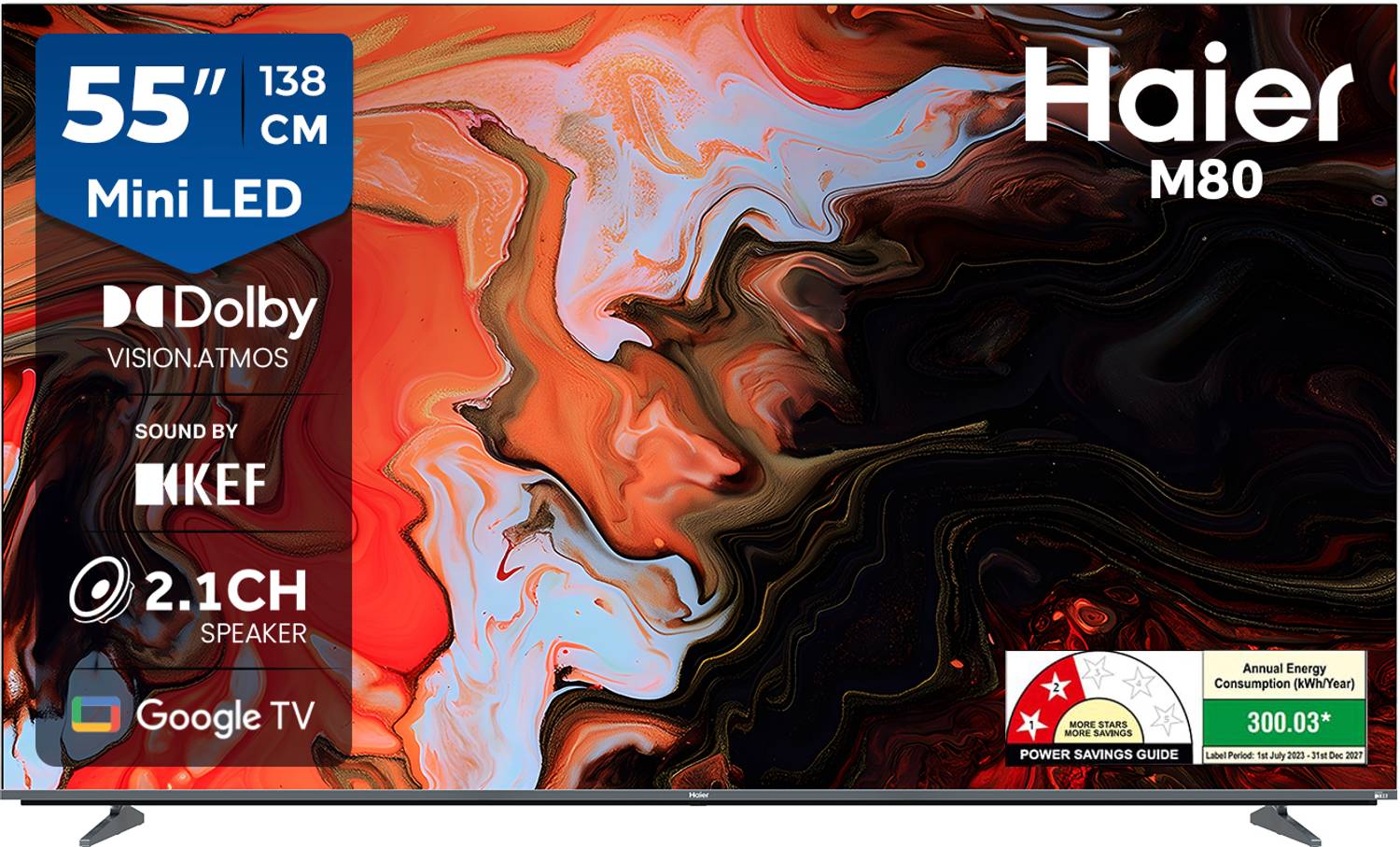 Haier M80 139 cm (55 inch) Ultra HD (4K) Mini LED Smart Google TV