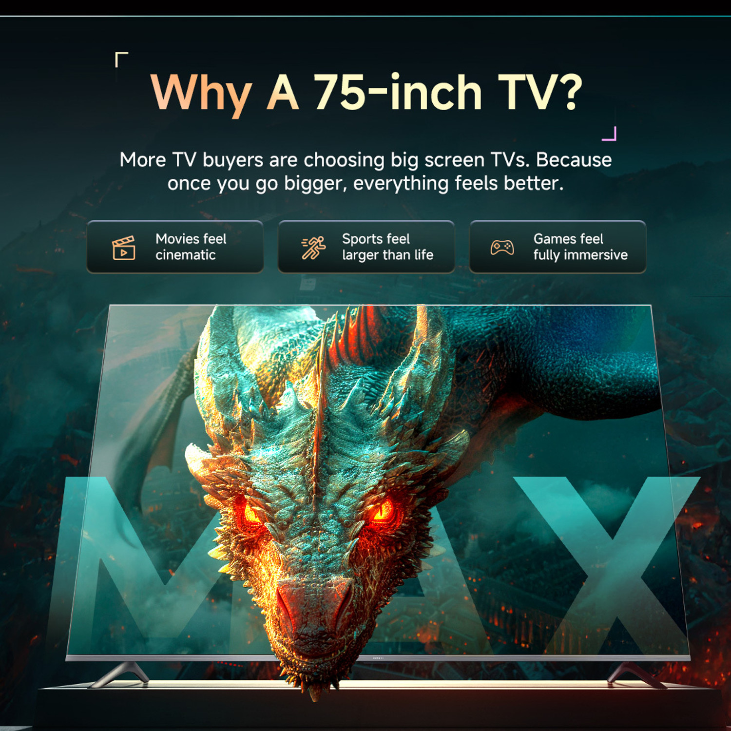 Image of XIAOMI X Pro Series 189.3 cm (75 inch) QLED Ultra HD (4K) Smart Google TV 2026 Edition with MaxView Display | 34W Dolby Audio | Filmmaker Mode | HDR10+ | Dolby Vision | 32GB Storage | Mi TV