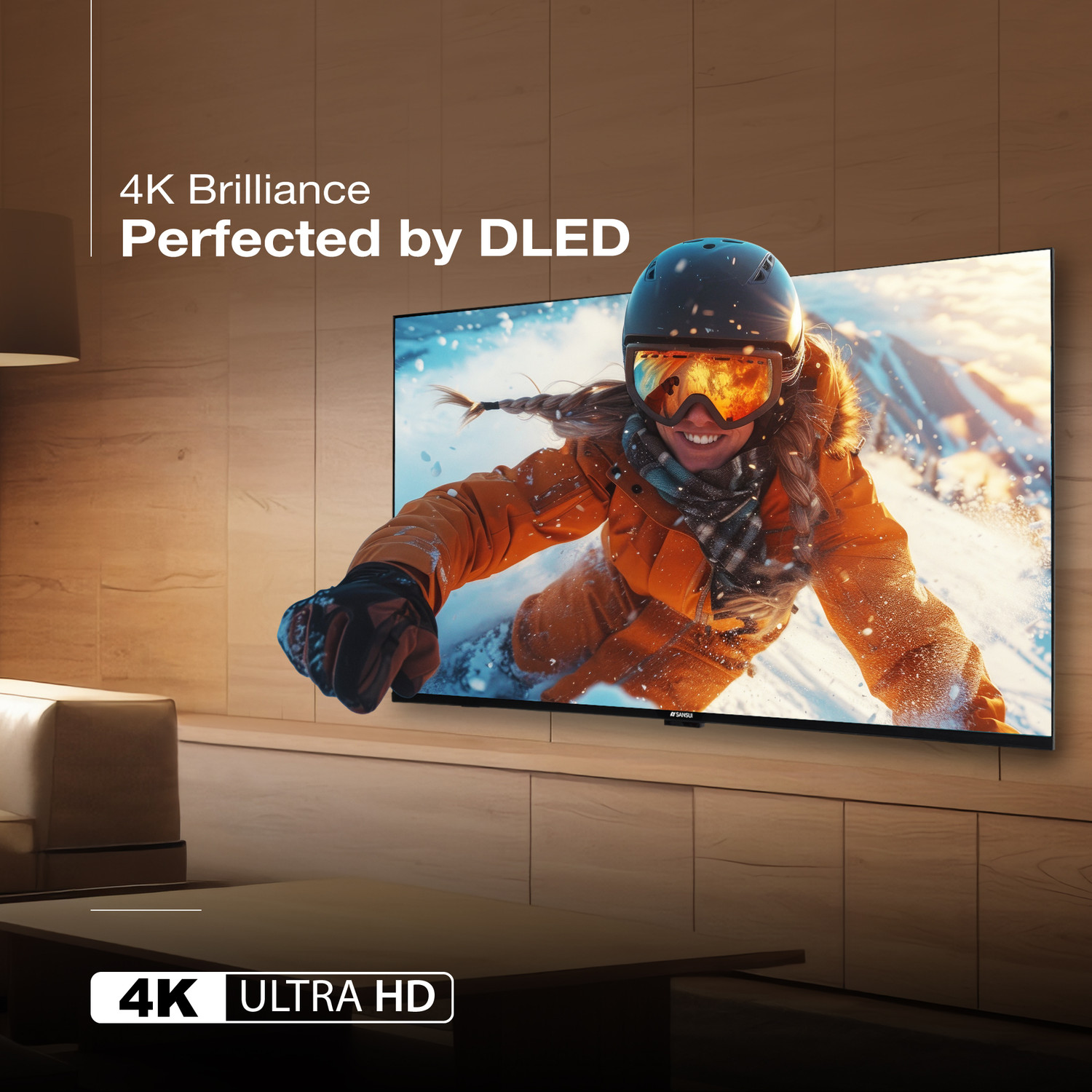 Image of Sansui 140 cm (55 inch) Ultra HD (4K) LED Smart Google TV with HDR10| HLG| Dolby Audio| HSR 120Hz Refresh Rate| MEMC| 30W Surround Sound| FloLED Panel