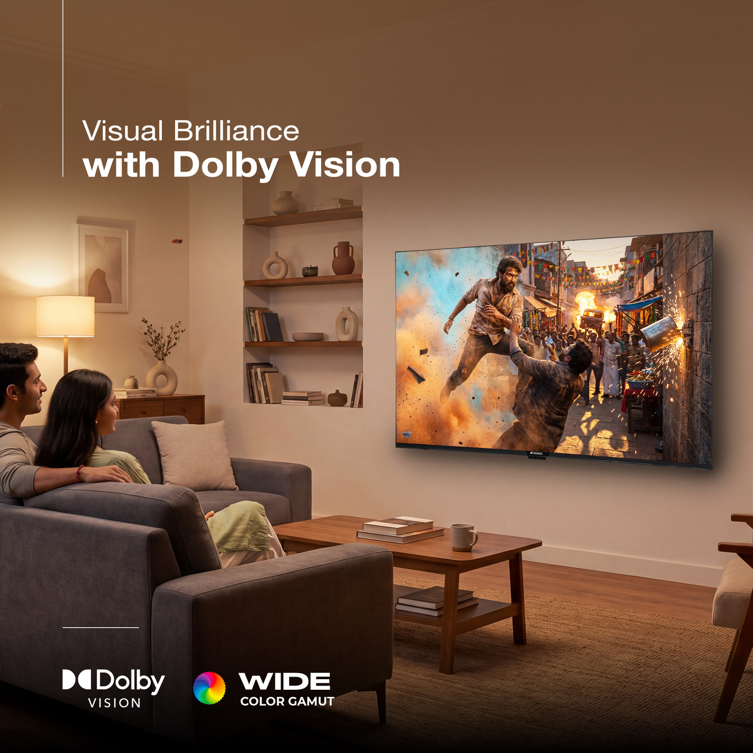Image of Sansui 127 cm (50 inch) QLED Ultra HD (4K) Smart Google TV with Dolby Vision| HDR10+| Dolby Atmos| HSR 120Hz Refresh Rate| MEMC| 30W Surround Sound| FloLED Panel