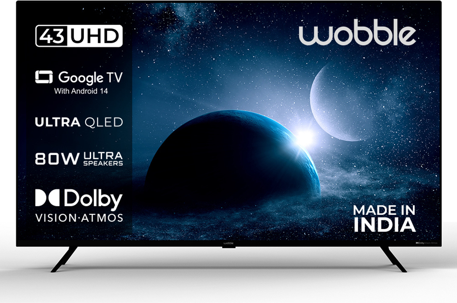 Wobble X Series 108 cm (43 inch) QLED Ultra HD (4K) Smart Google