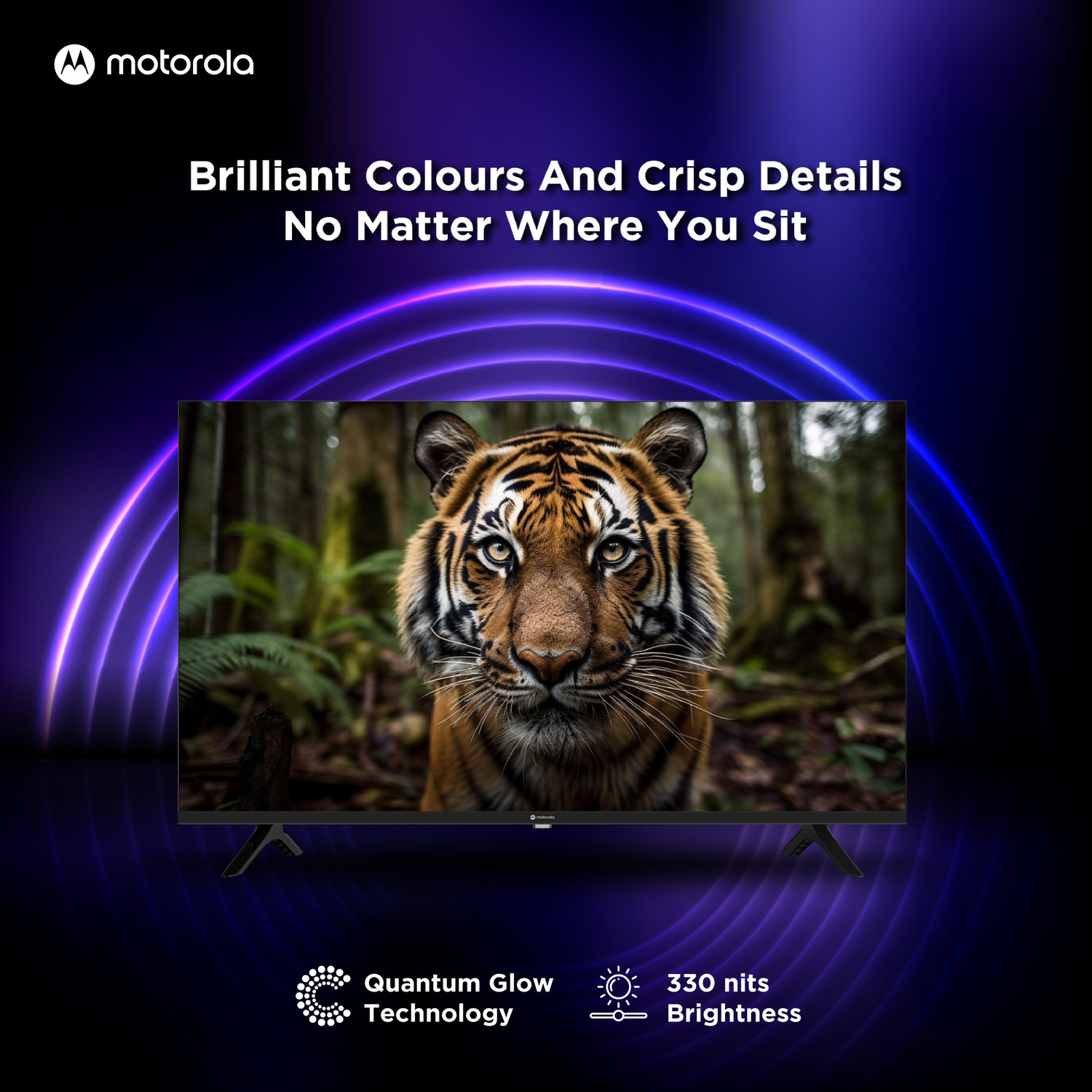 Image of MOTOROLA EnvisionX 108 cm (43 inch) QLED Ultra HD (4K) Smart Google TV with Dolby Vision & Dolby Atmos