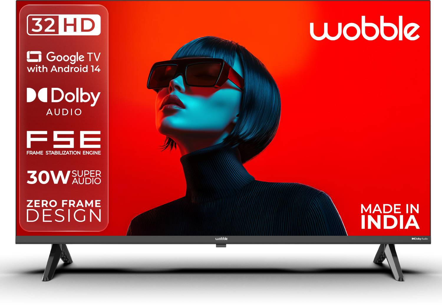 Wobble K Series 80 cm (32 inch) HD Ready LED Smart Google TV 2025