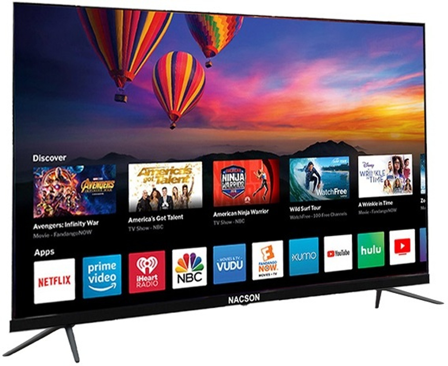 Image of Nacson 80 cm (32 inch) HD Ready LED Smart Android TV with YOUTUBE, CLOUDTV APP STORE, PRIME VIDEOS, JIOHOTSTAR, Z5, SONY LIV, MX PLAYER TV, JIOCINEMA, CHAUPAL, CLOUD TV REMOTE,MOVIE BOX