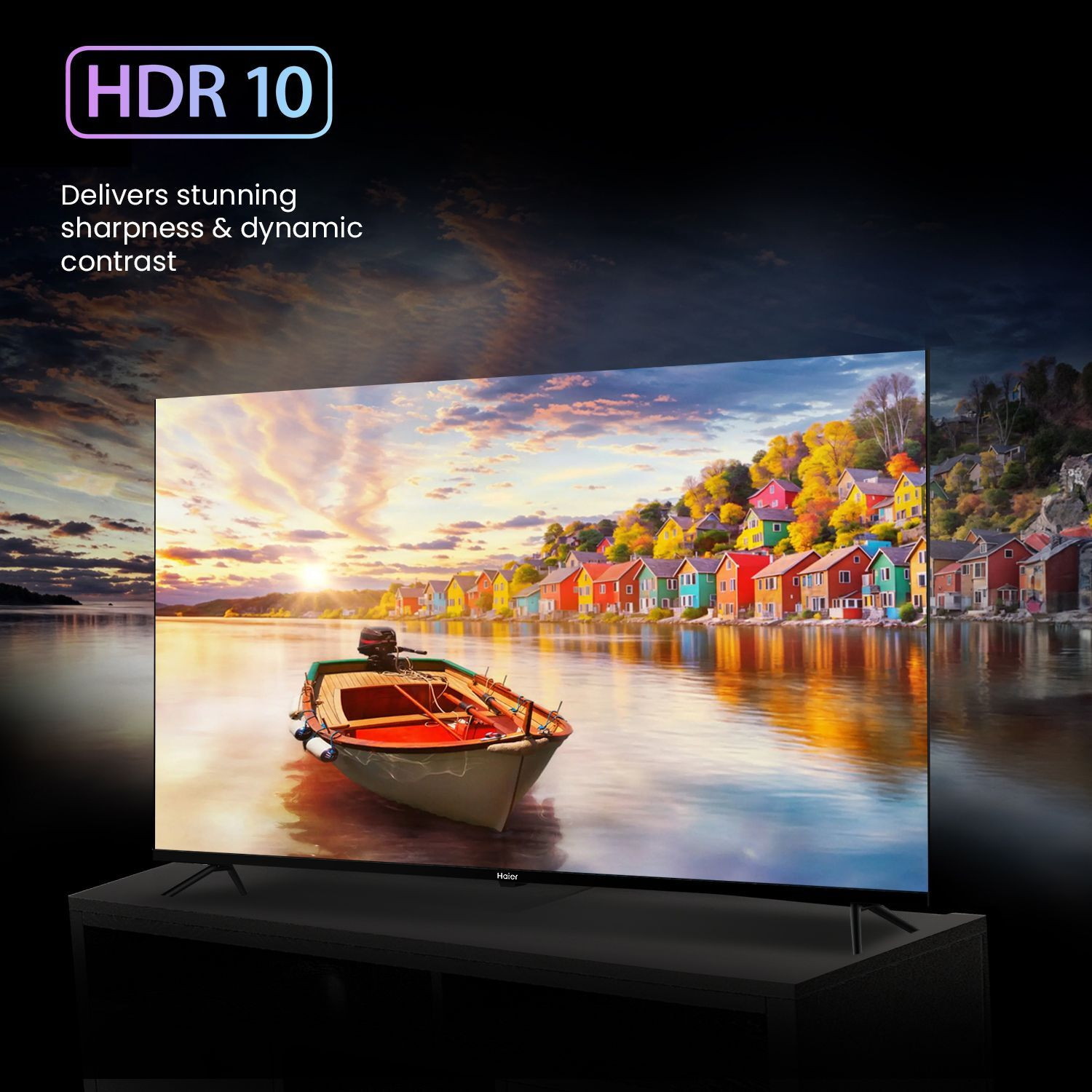 Image of Haier W400UG 109 cm (43 inch) Ultra HD (4K) LED Smart Google TV with Dolby Audio | MEMC