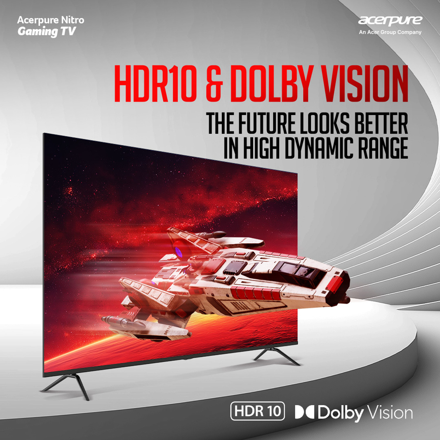 Image of acerpure Nitro 164 cm (65 inch) QLED Ultra HD (4K) Smart Google TV with 120 Hz GTV 5.0 |Android 14 |Dolby Vision & Dolby Atmos|50W Sound|Tuner|Wi-Fi Direct|ALLM |VRR|MEMC|Karaoke|AI|Gaming |Wall Mount