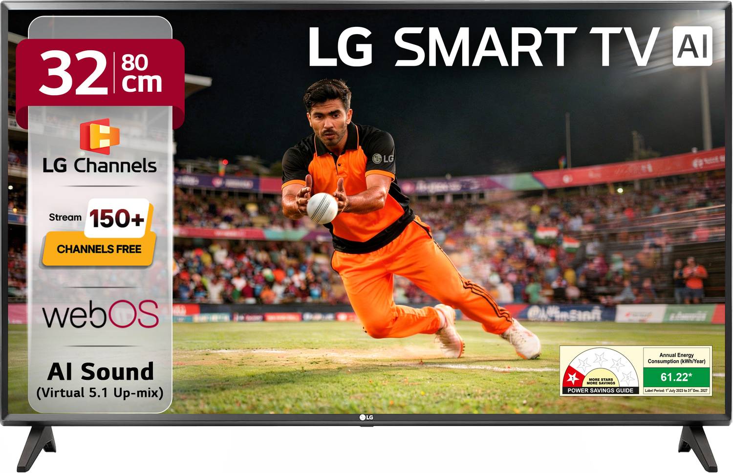 LR570 80 cm (32 inch) HD Ready LED Smart WebOS TV with Alpha5 Gen