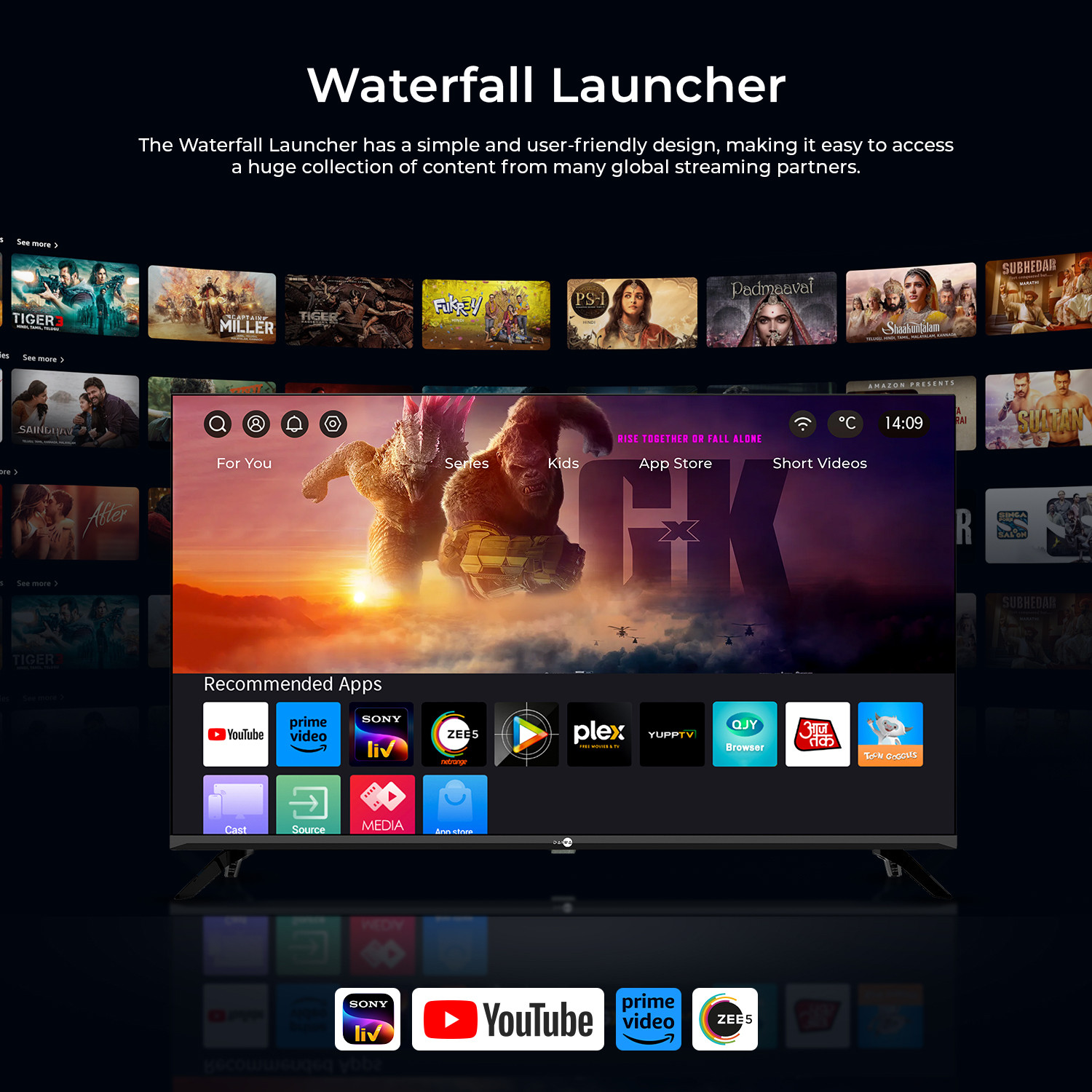 Image of Daiwa 80 cm (32 inch) HD Ready LED Smart Linux TV with YouTube, Prime Video and Eyecare Mode