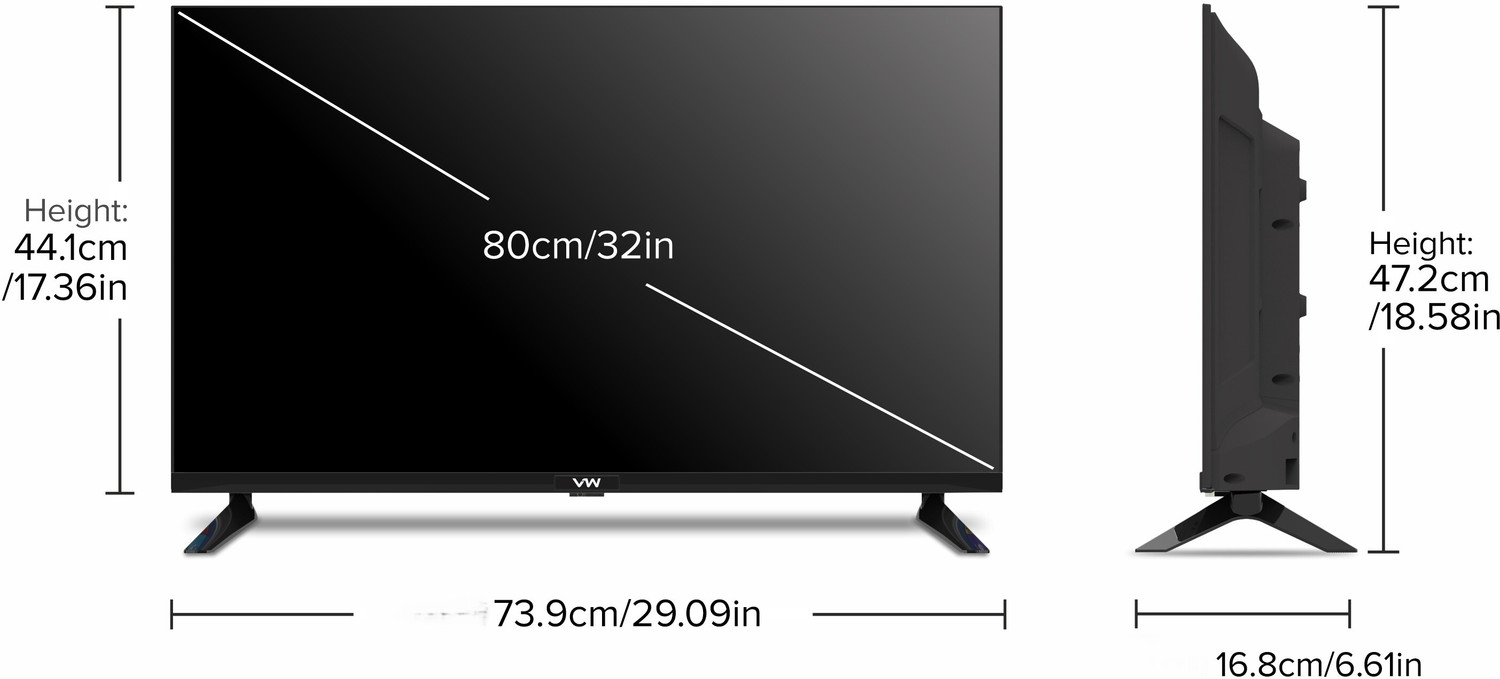 Image of VW 80 cm (32 inch) QLED HD Ready Smart Android TV