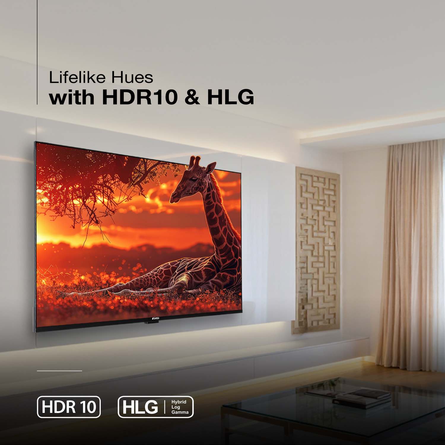 Image of Sansui 140 cm (55 inch) Ultra HD (4K) LED Smart Google TV with HDR10| HLG| Dolby Audio| HSR 120Hz Refresh Rate| MEMC| 30W Surround Sound| FloLED Panel