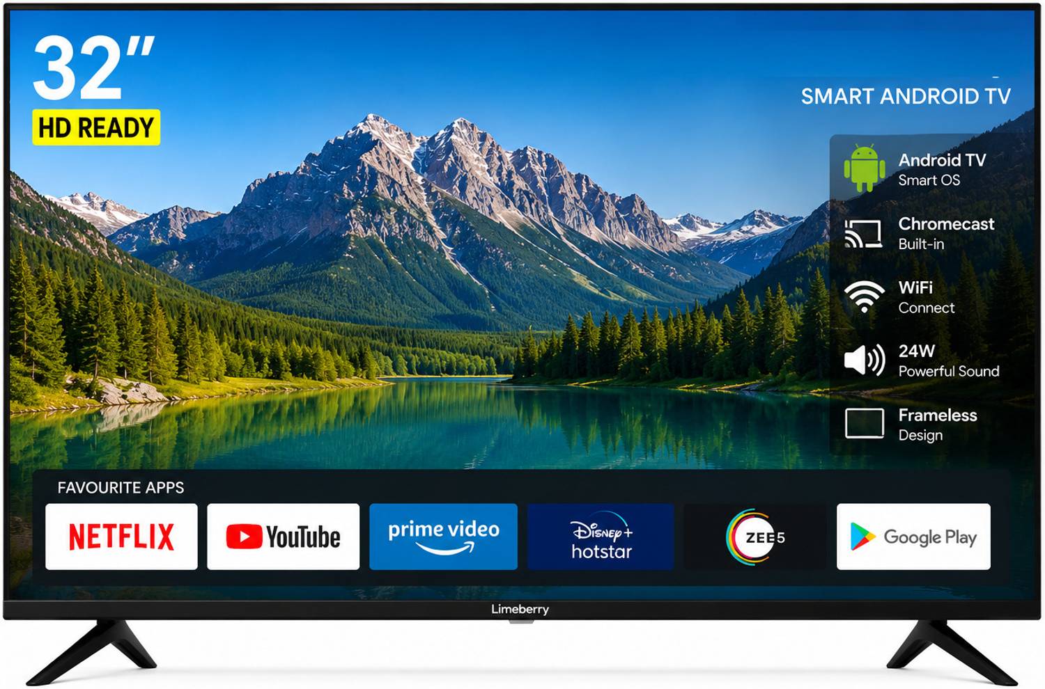 LimeBerry 80 cm (32 inch) HD Ready LED Smart Android TV 2025 Edit