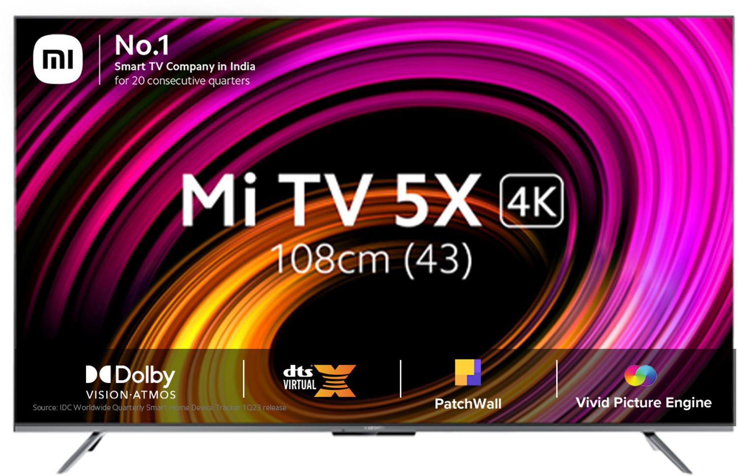 Image of XIAOMI by Mi 5X 108 cm (43 inch) Ultra HD (4K) LED Smart Android TV with 4K Dolby Vision | HDR10+ |,Dolby Atmos | DTS-HD | Vivid Picture Engine 2 with Adaptive Brightness