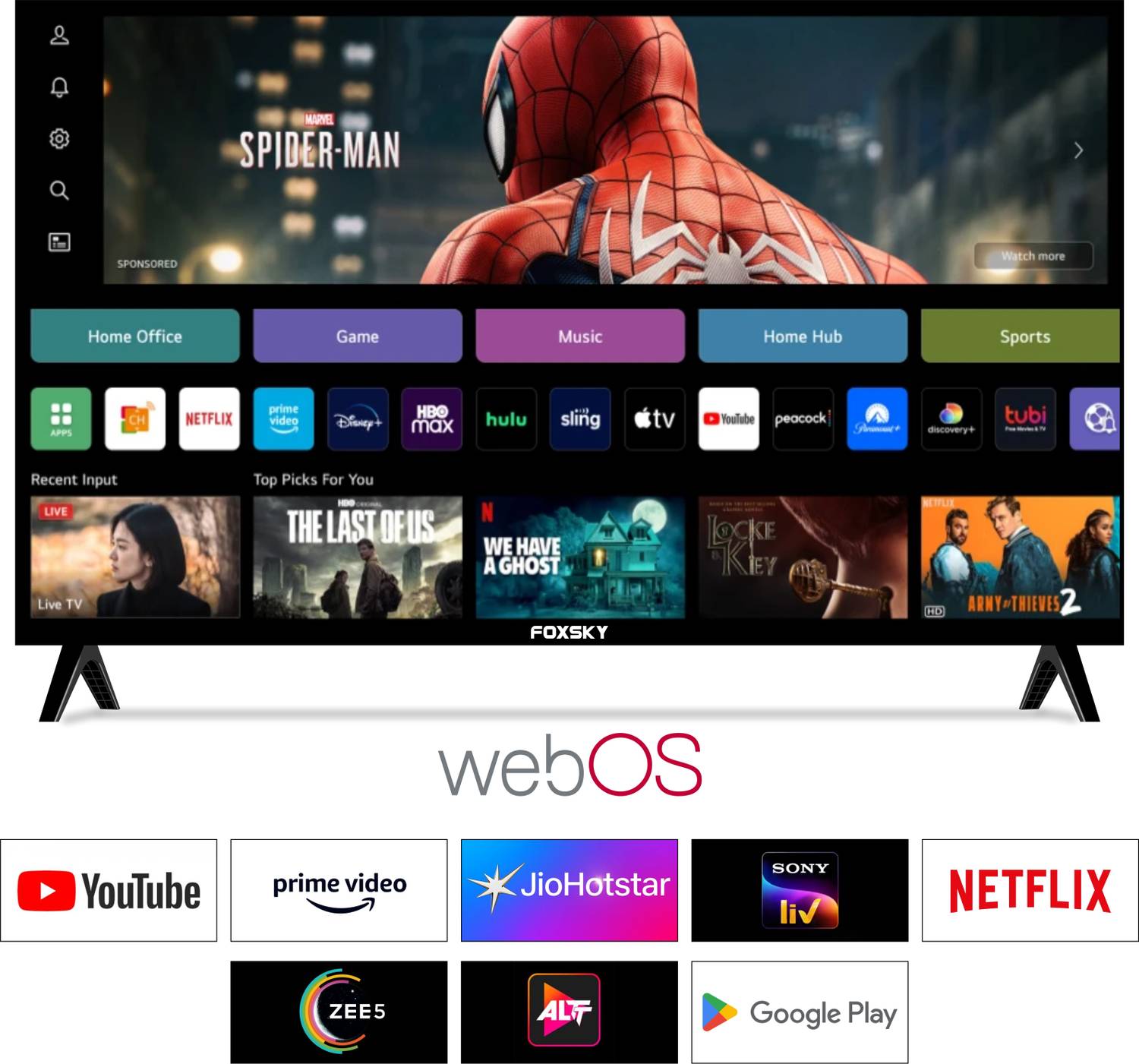 Foxsky 43 inch 4K Mini LED Smart WebOS TV 2026 - Image 3