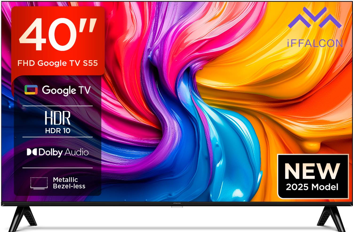 iFFALCON S55 100 cm (40 inch) Full HD LED Smart Google TV with HDR 10 | 20W Dolby Audio | Multi Viewing Mode | Google Assistant | Slim Design