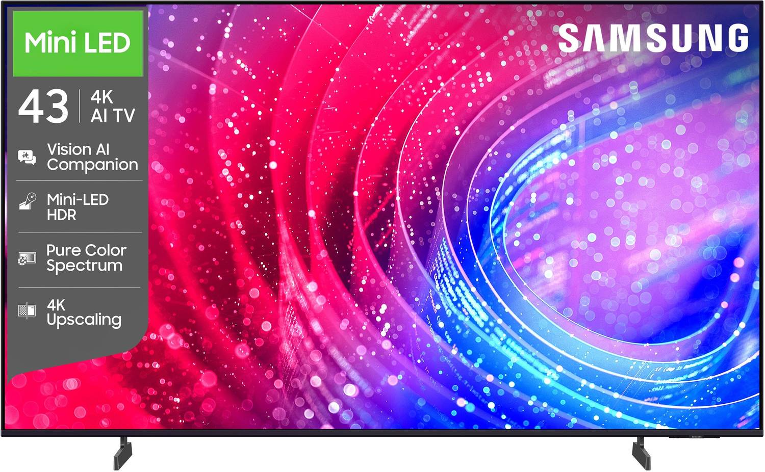 Vision AI 108 cm (43 inch) Ultra HD (4K) Mini LED Smart Tizen TV