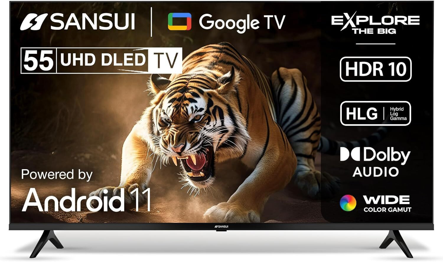 Image of Sansui 140 cm (55 inch) Ultra HD (4K) LED Smart Google TV 2025 Edition with A+ Grade IPS Panel Dolby Audio & Film Maker Mode