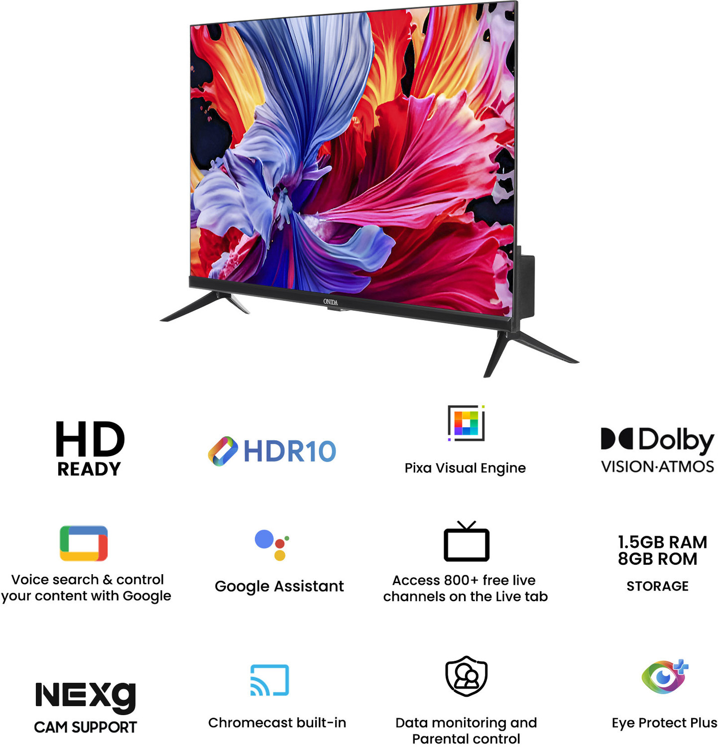 Image of ONIDA 80 cm (32 inch) HD Ready LED Smart Google TV