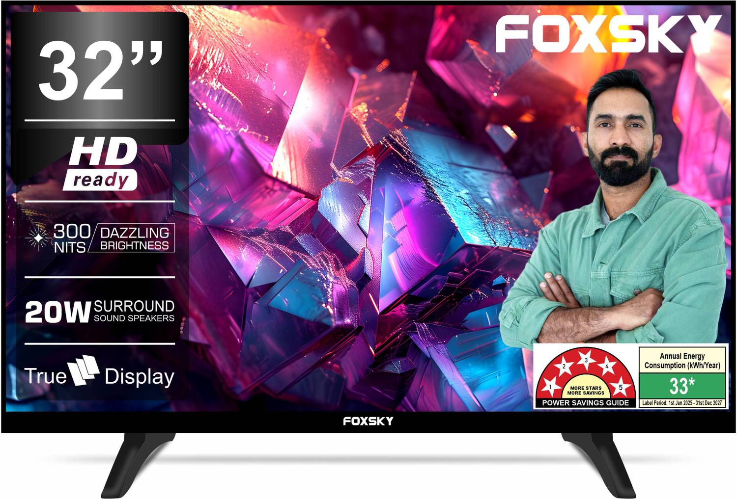 Foxsky 80 cm (32 inch) HD Ready LED TV - Image 1