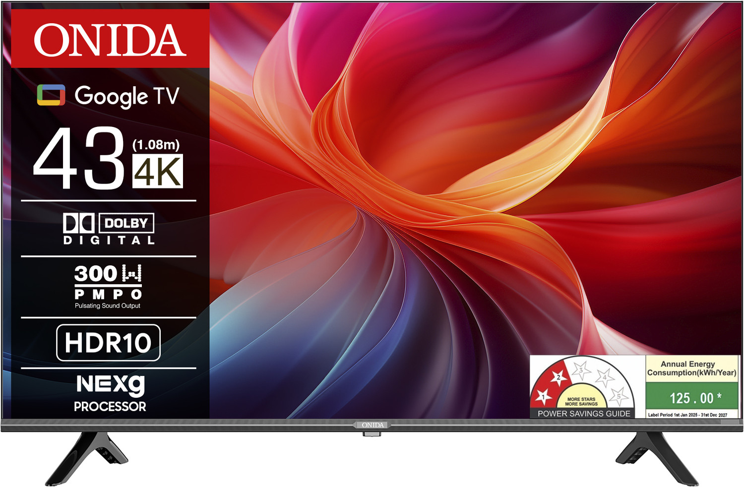 Image of ONIDA 108 cm (43 inch) Ultra HD (4K) LED Smart Google TV