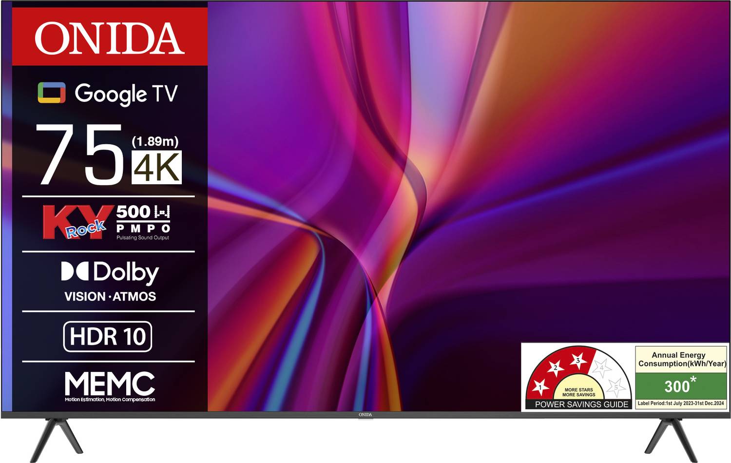 ONIDA 189 cm (75 inch) Ultra HD (4K) LED Smart Google TV (75UIG-R