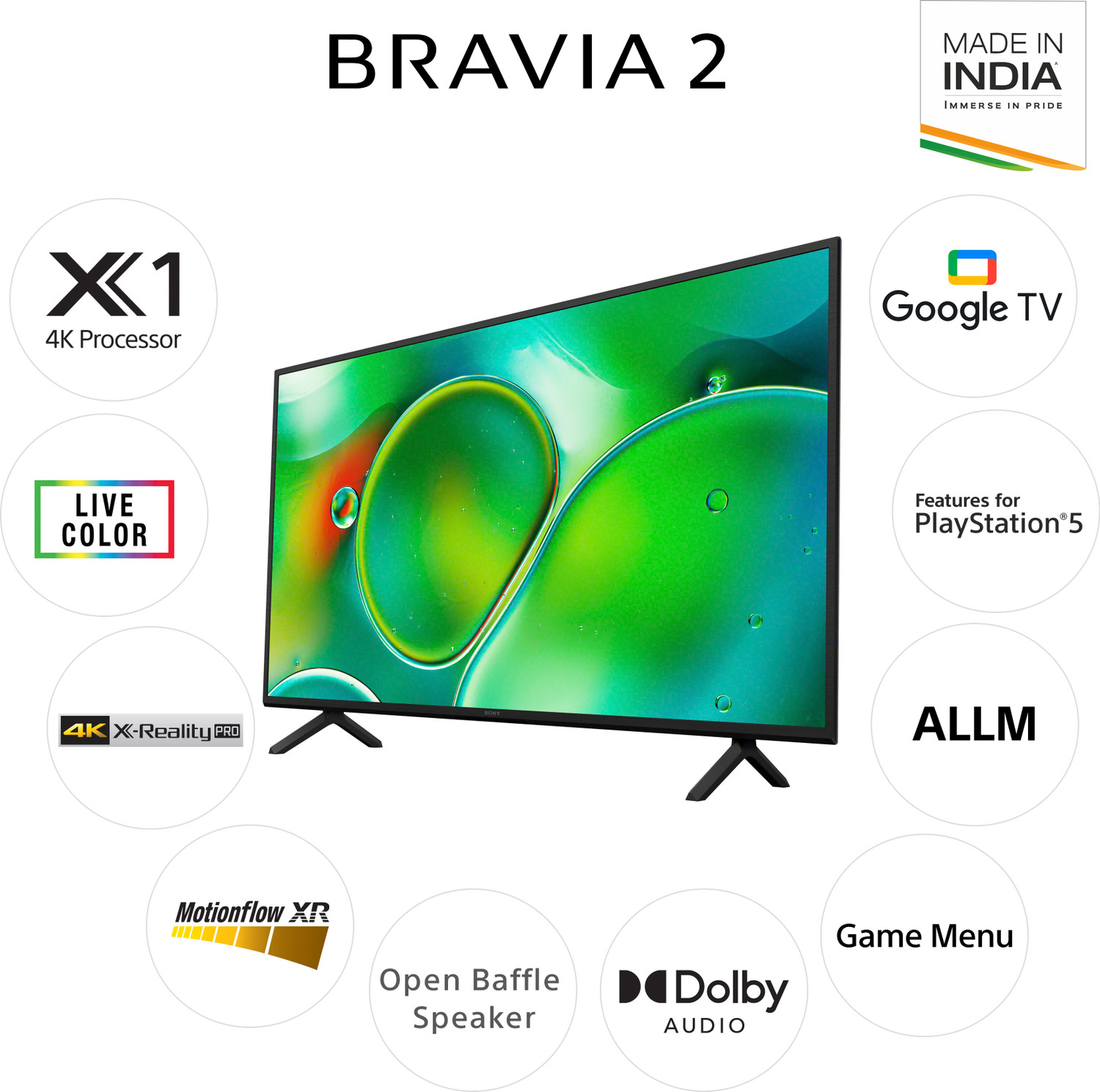 Image of SONY Bravia 2 108 cm (43 inch) Ultra HD (4K) LED Smart Google TV