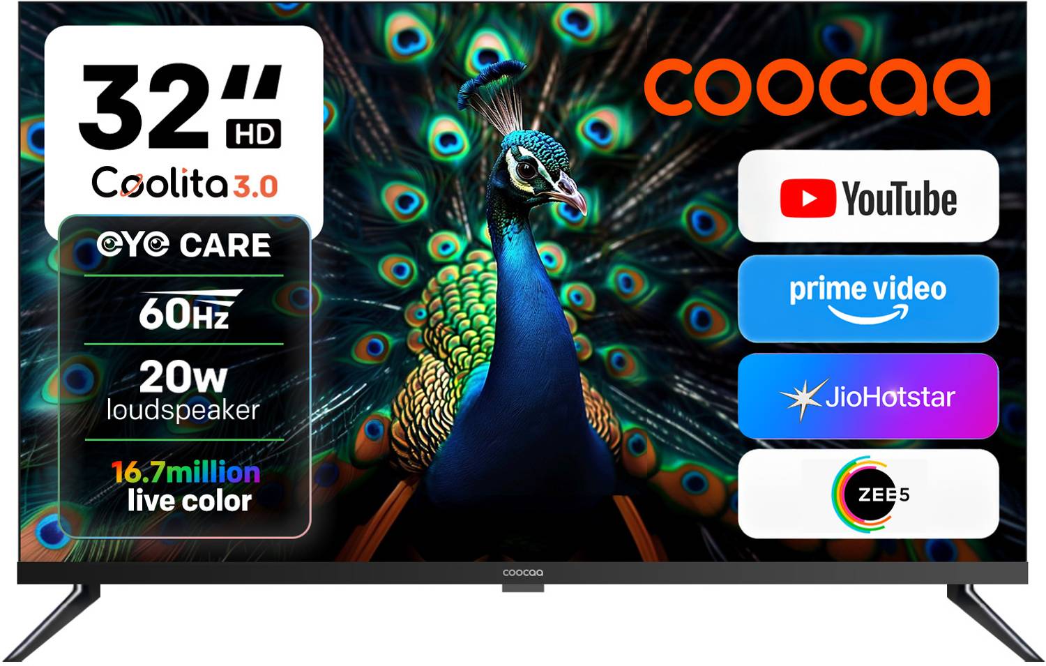 Coocaa S4U Pro 80 cm (32 inch) HD Ready LED Smart Coolita TV with