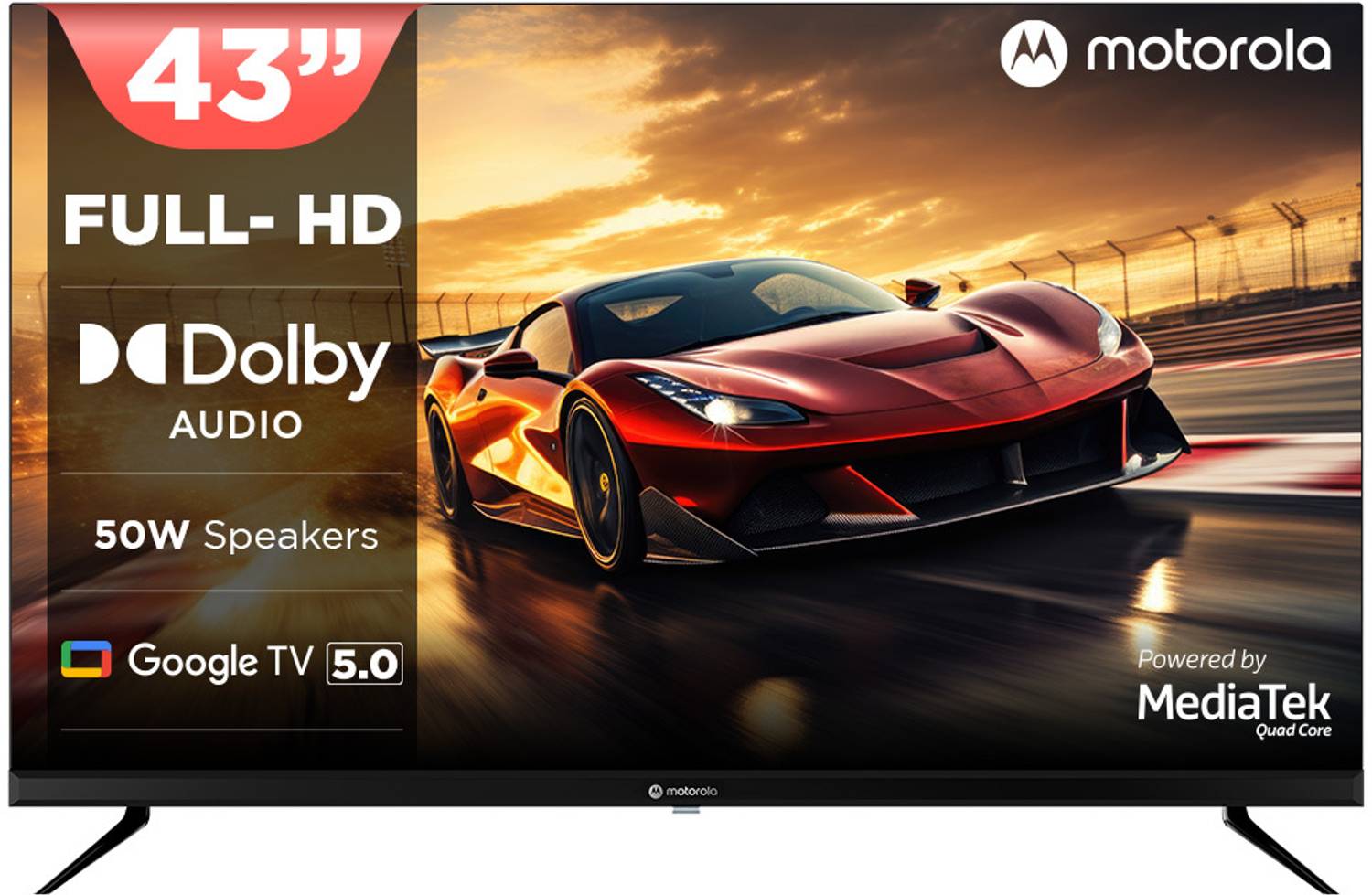 MOTOROLA 109 cm (43 inch) QLED Full HD Smart Google TV 2026 Editi