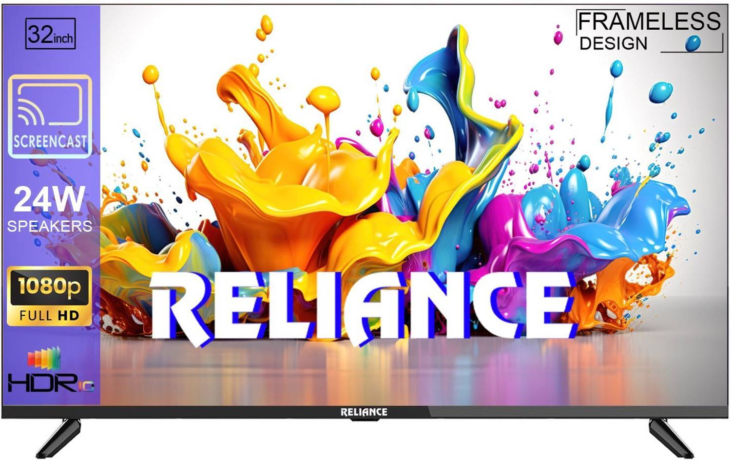 Reliance 80 cm (32 inch) Full HD LED Smart Android TV with 24 W F