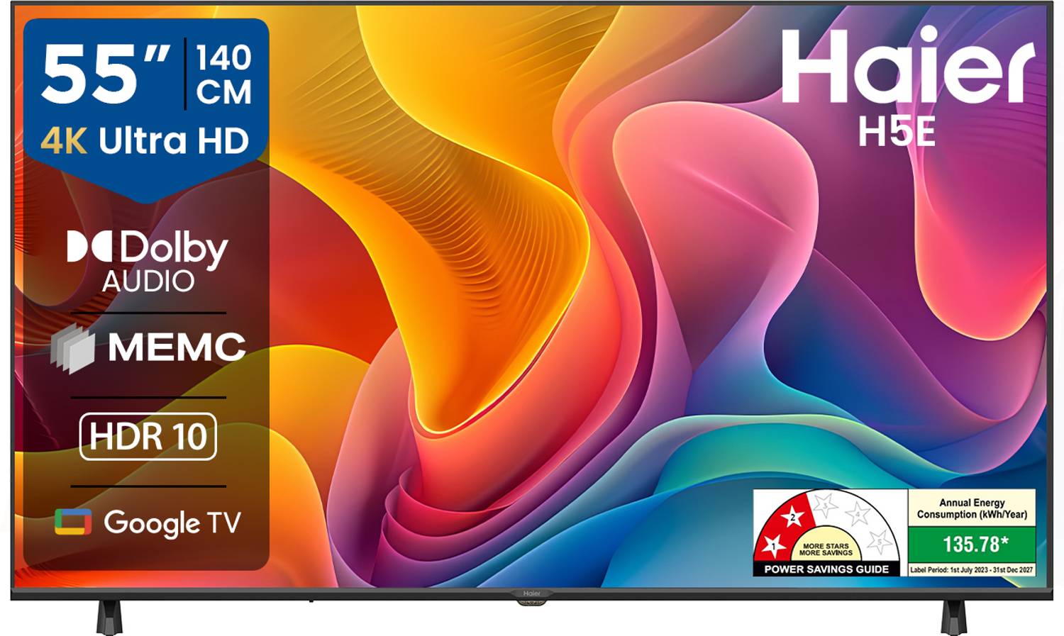 Haier 140 cm (55 inch) Ultra HD (4K) LED Smart Google TV with Voi