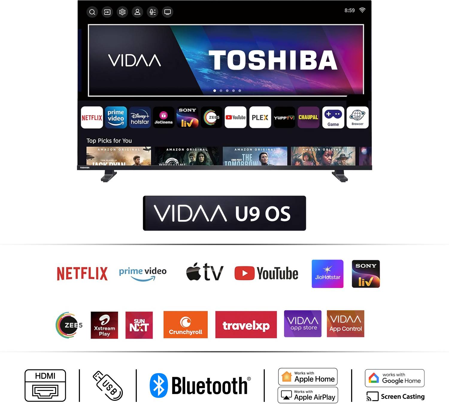 TOSHIBA V37SP 50 inch QLED Full HD Smart TV - Image 3