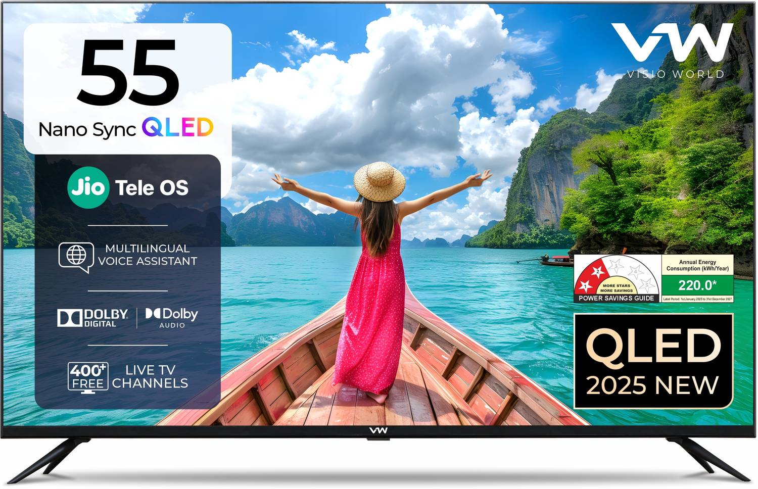 Nano Sync Series 139 cm (55 inch) QLED Ultra HD (4K) Smart JioTel