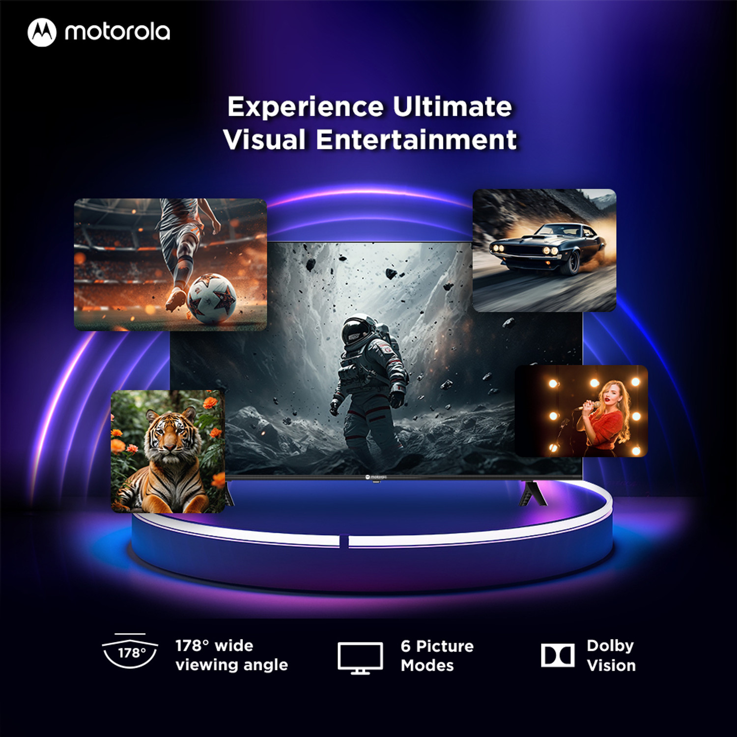 Image of MOTOROLA EnvisionX 165 cm (65 inch) QLED Ultra HD (4K) Smart Google TV with Dolby Vision and Dolby Atmos
