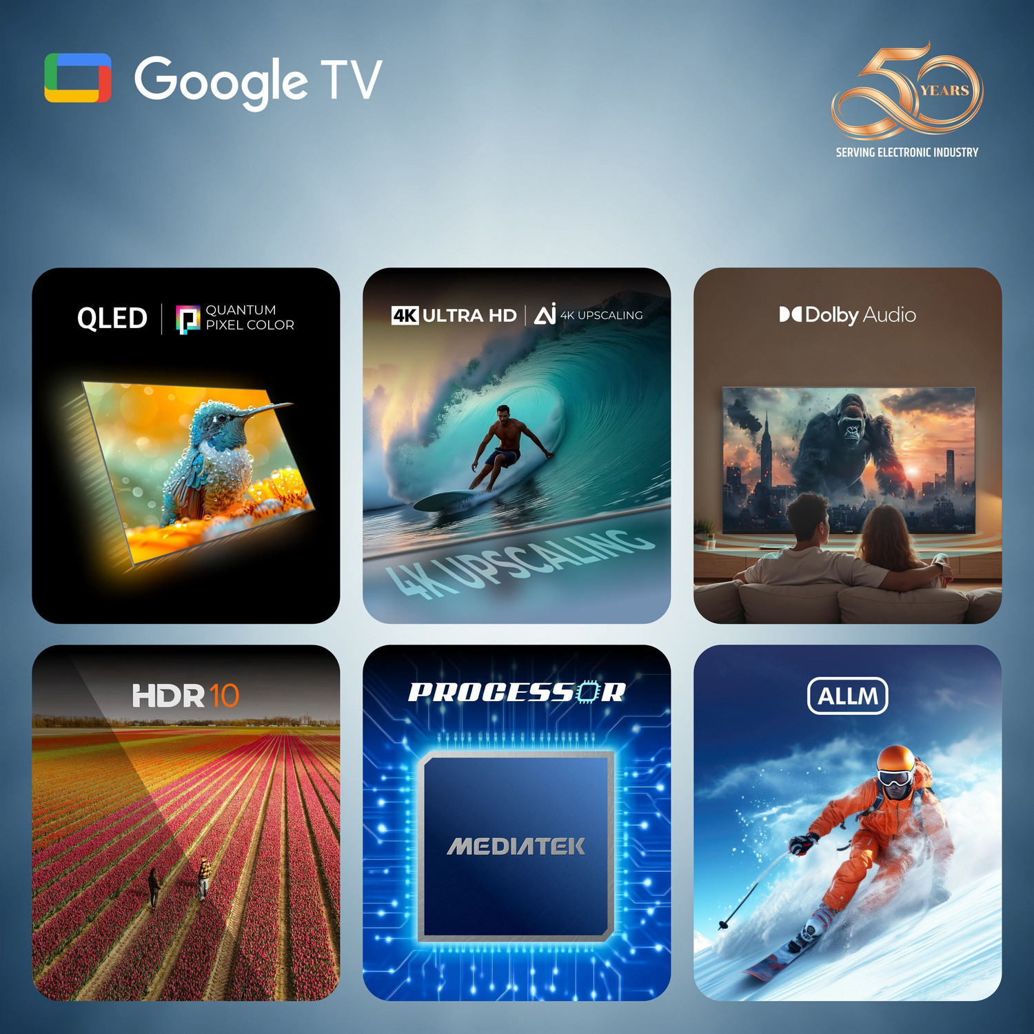 Image of BESTON 165.1 cm (65 inch) QLED Ultra HD (4K) Smart Google TV