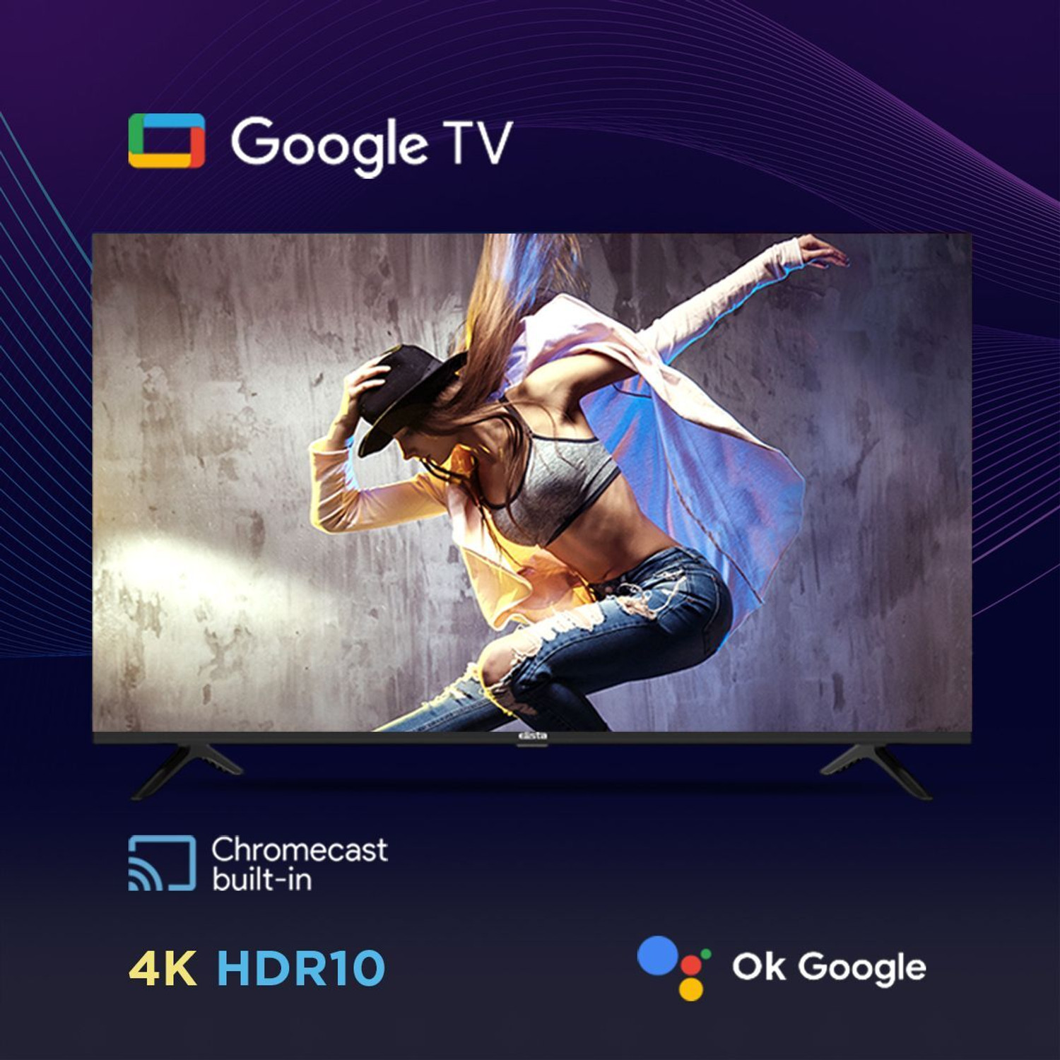 Image of Elista 108 cm (43 inch) Ultra HD (4K) LED Smart Google TV with Frameless Design