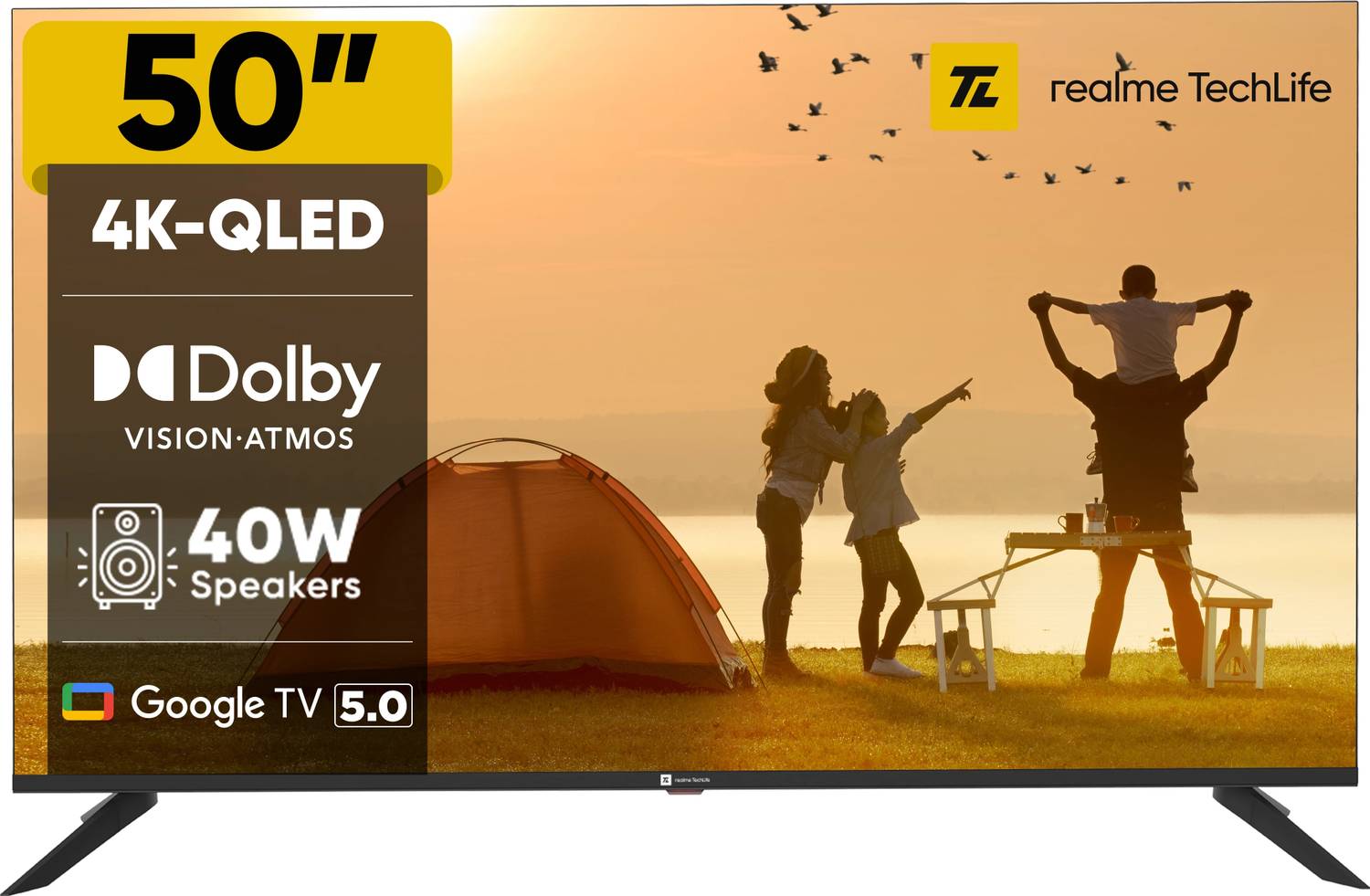 realme TechLife 126 cm (50 inch) QLED Ultra HD (4K) Smart Google