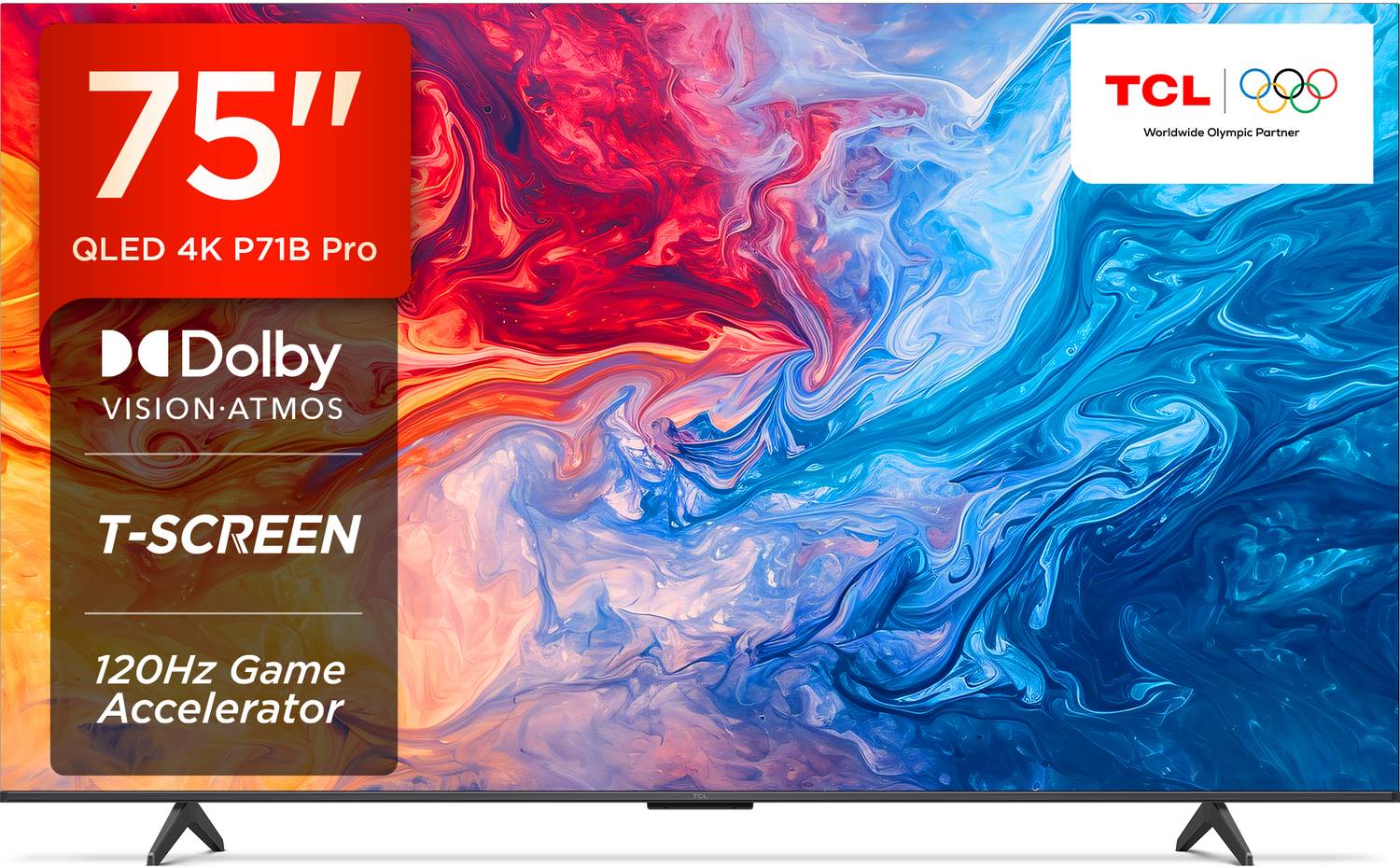 TCL P71B Pro 189 cm (75 inch) QLED Ultra HD (4K) Smart Google TV with Hands Free Voice Control |Dolby Vision- Atmos | DTS Virtual : X, ONKYO 2.1ch |120Hz Game Accelerator (75P71B Pro) (75P71B Pro) deal from flipkart