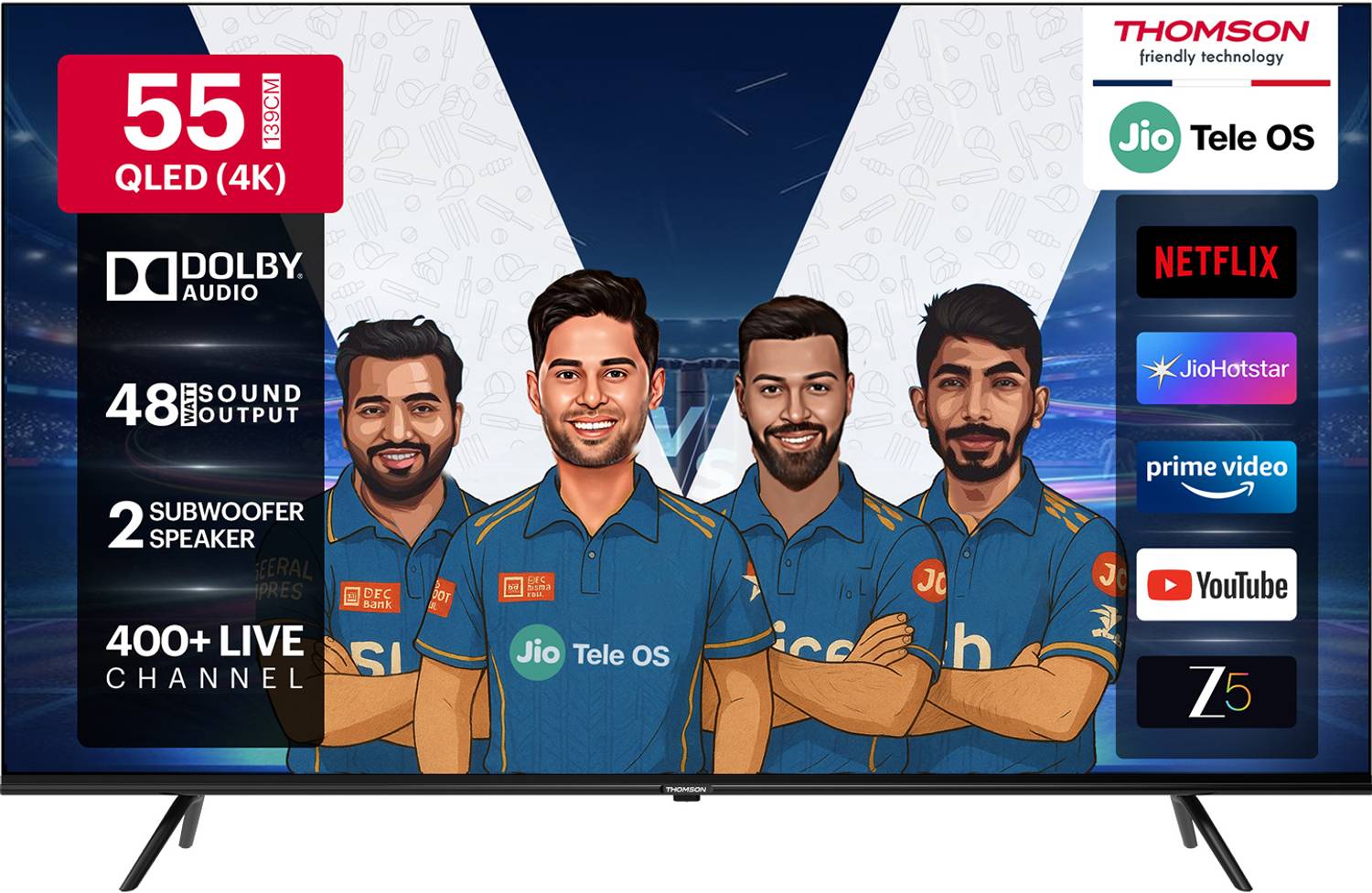 Thomson 139 cm (55 inch) QLED Ultra HD (4K) Smart JioTele OS TV w