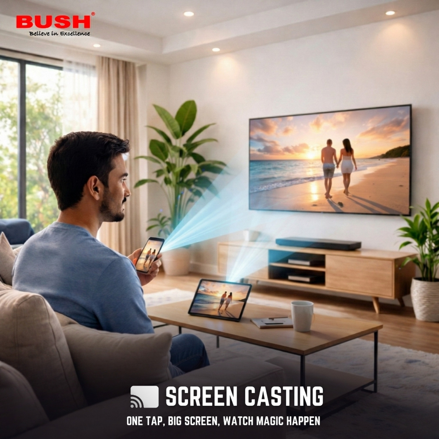 Image of Bush 109 cm (43 inch) QLED Full HD Smart Android Based TV