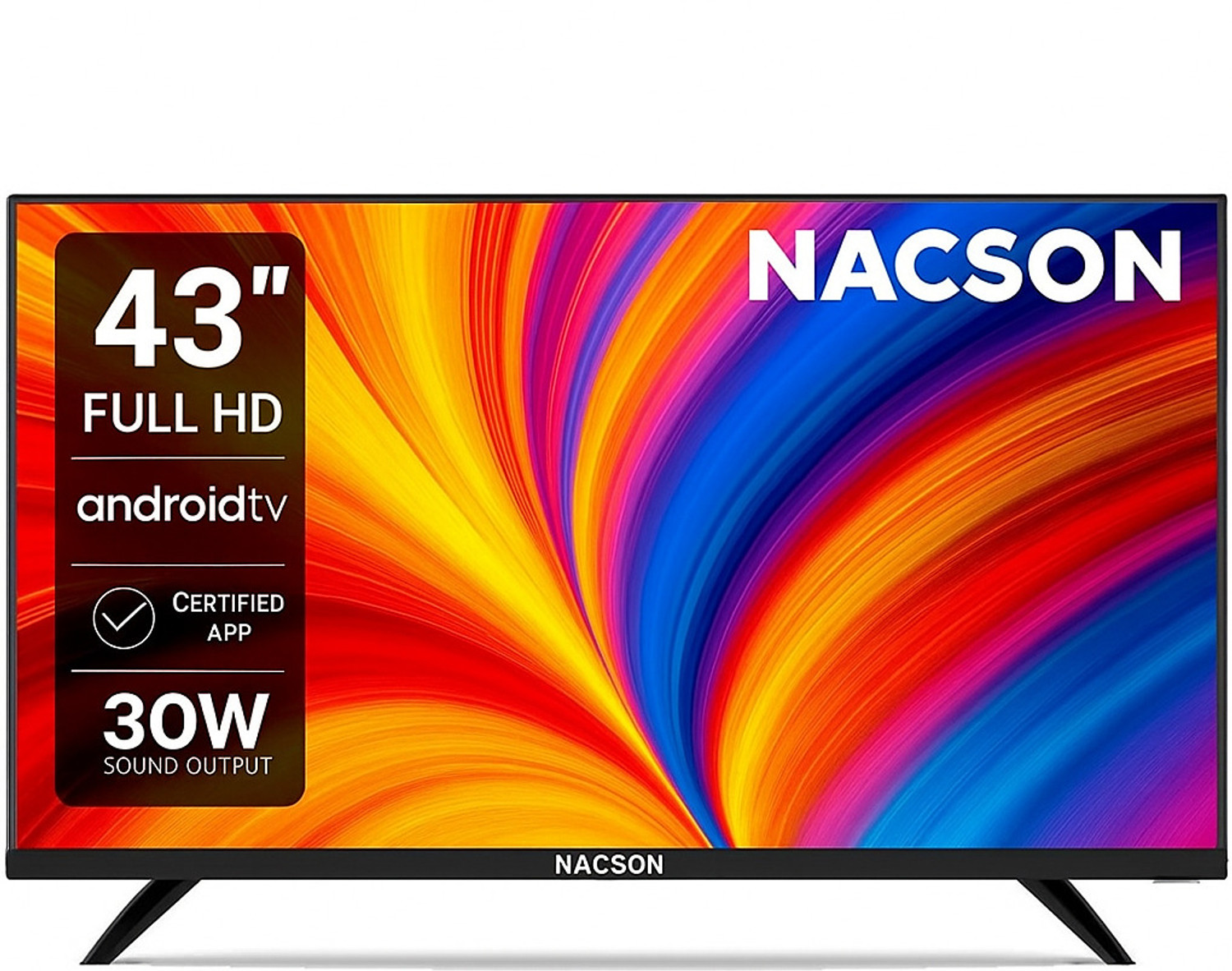 Image of Nacson 109 cm (43 inch) Full HD LED Android TV with YOUTUBE, CLOUDTV APP STORE, PRIME VIDEOS, JIOHOTSTAR, Z5, SONY LIV, MX PLAYER TV, JIOCINEMA, CHAUPAL, CLOUD TV ,MOVIE BOX