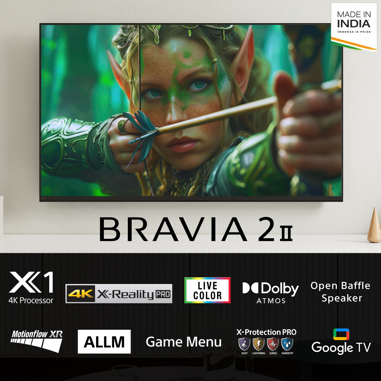 Image of SONY BRAVIA 2 II 108 cm (43 inch) Ultra HD (4K) LED Smart Google TV
