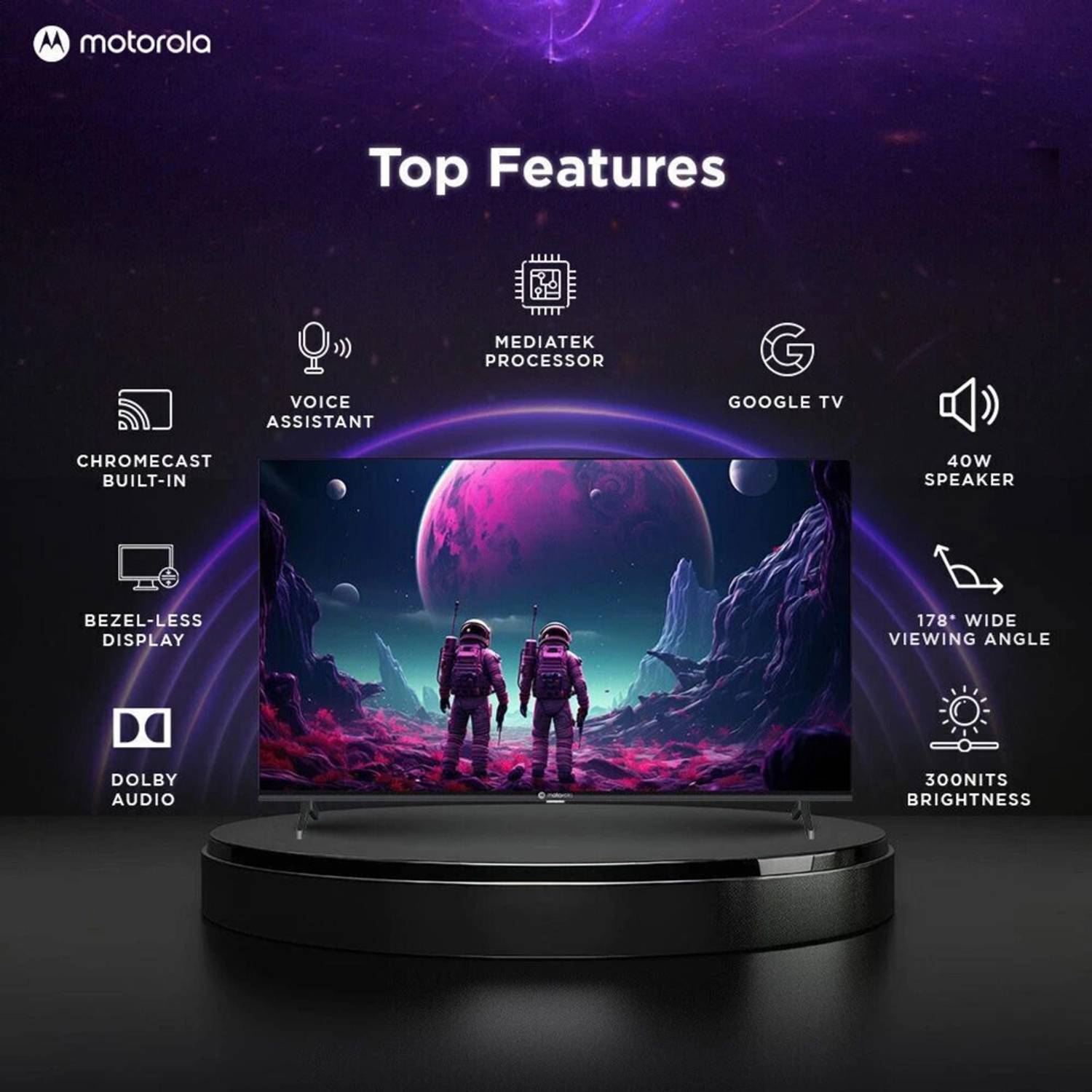 Motorola 43 inch QLED Full HD Smart Google TV - Image 2