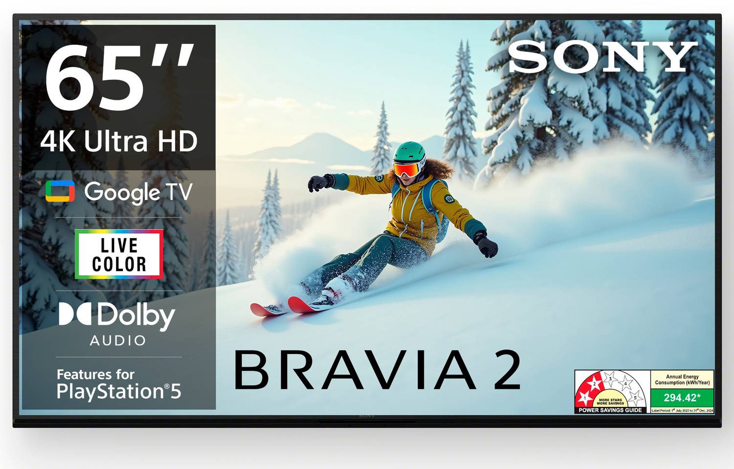 Sony Bravia 2 163.9 cm (65 inch) Ultra HD (4K) LED Smart Google T