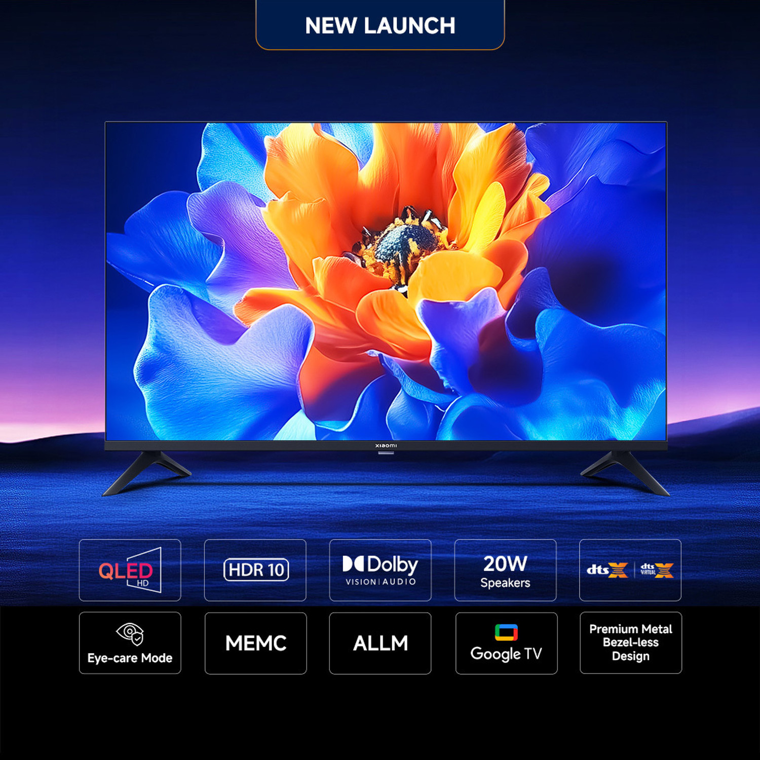 Image of XIAOMI A Pro 80 cm (32 inch) QLED HD Ready Smart Google TV with 200+ Free Channels | HDR 10 | Dolby Audio | Premium Metal Bezel-less Design | DTS X | DTS Virtual: X| Mi TV